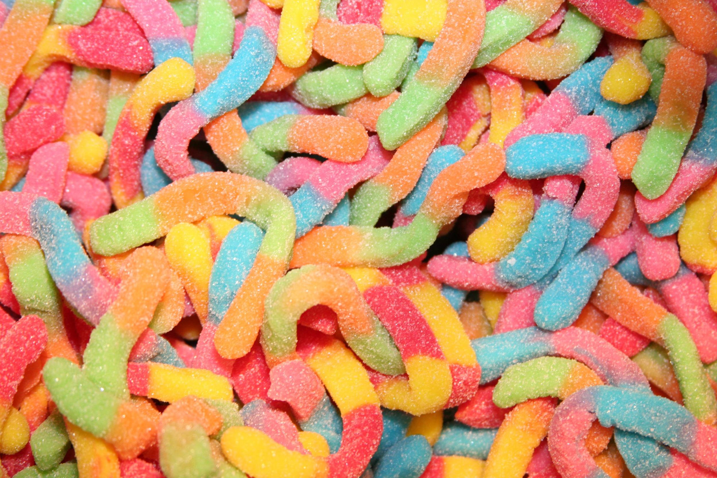 2496x1664 candy worms wallpaper background 59013