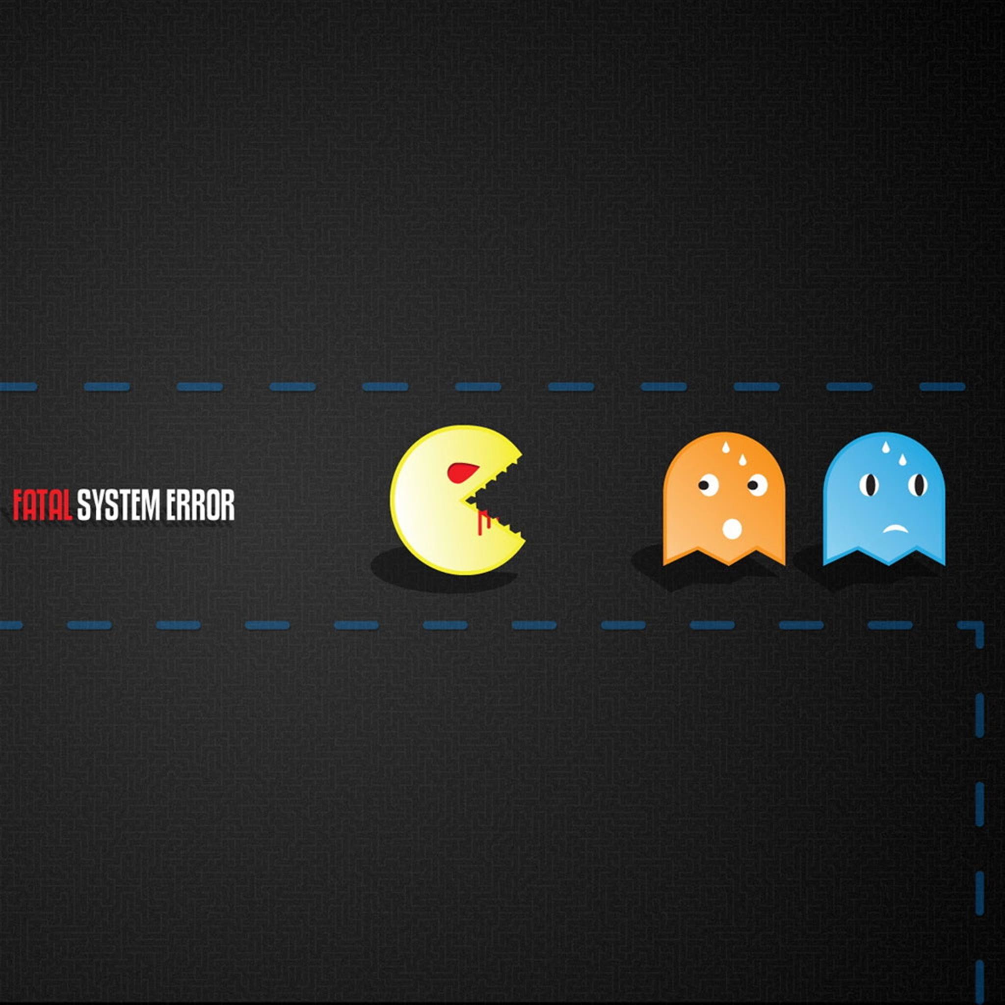 2048x2048 Pacman wallpapers - fatal system error