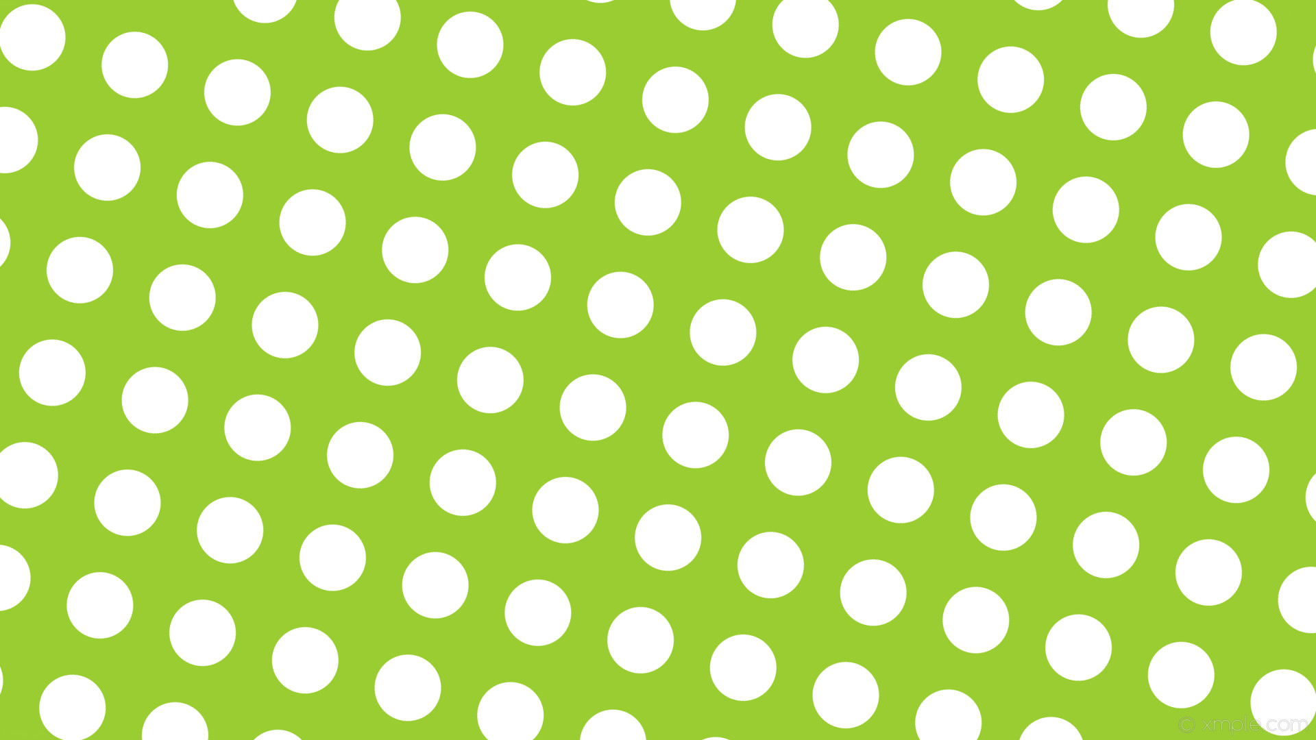 1920x1080 wallpaper green polka dots white spots yellow green #9acd32 #ffffff 165Â°  97px 155px