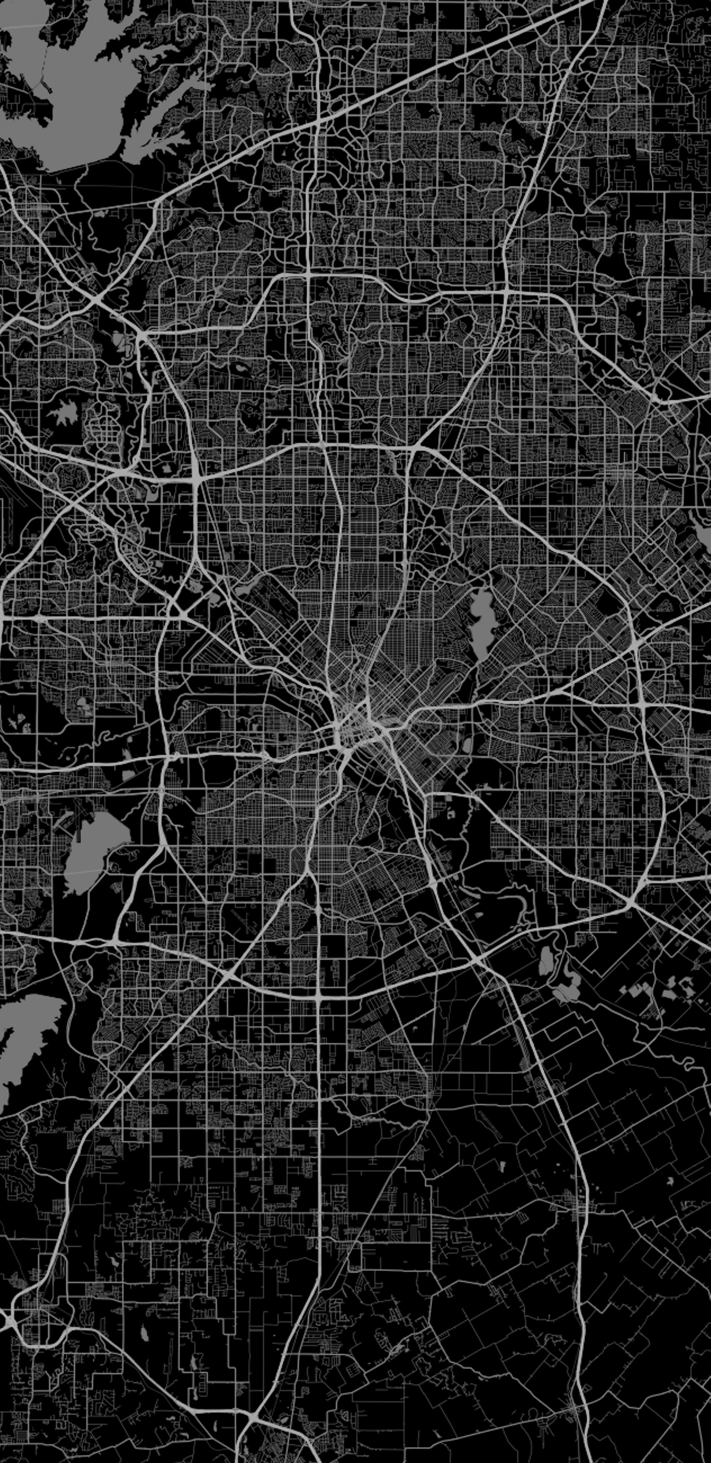 1440x2960 Dallas map cell phone wallpaper ...