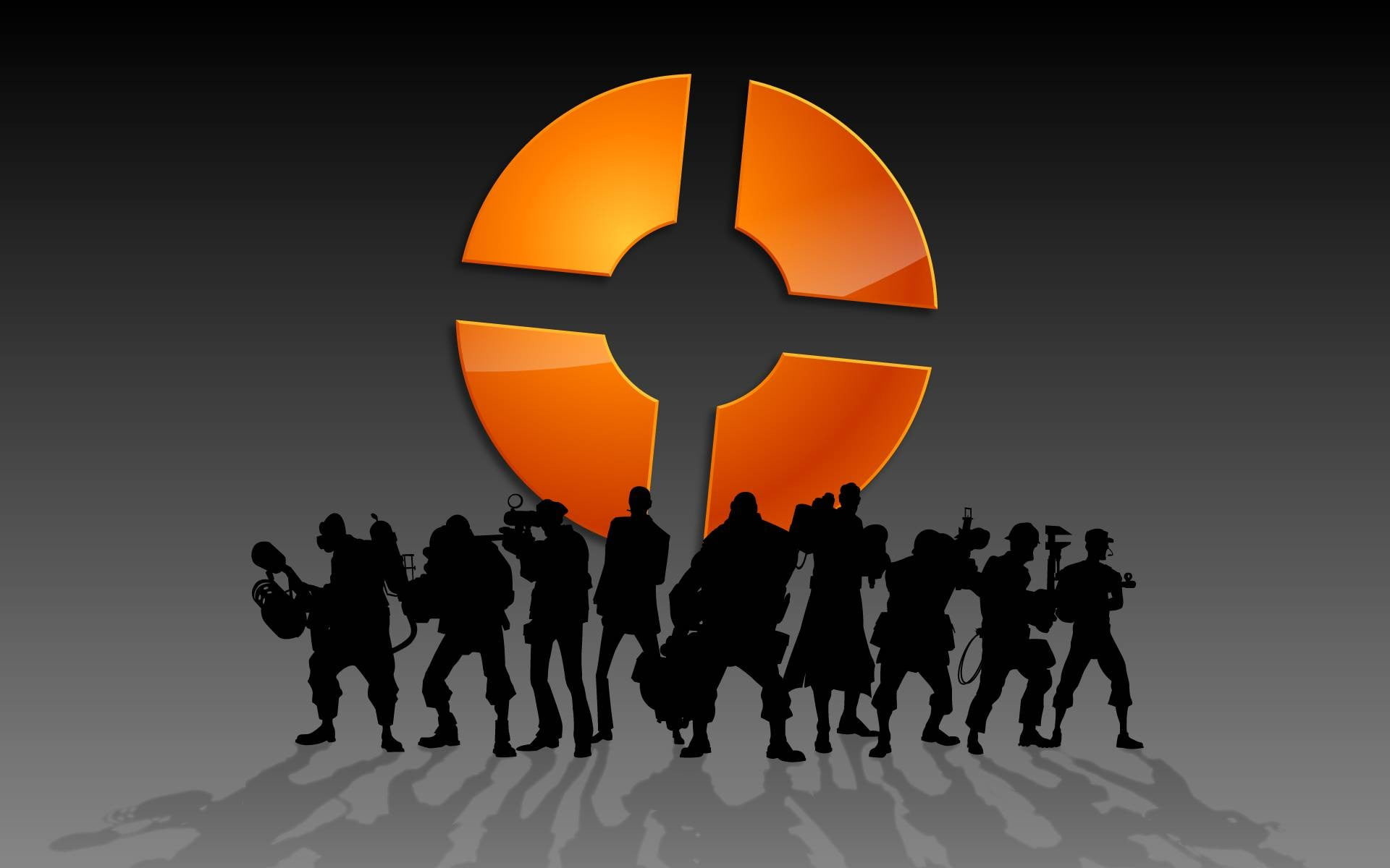 1920x1200 Team Fortress character silhouette, video games, Team Fortress 2, Pyro  (character)