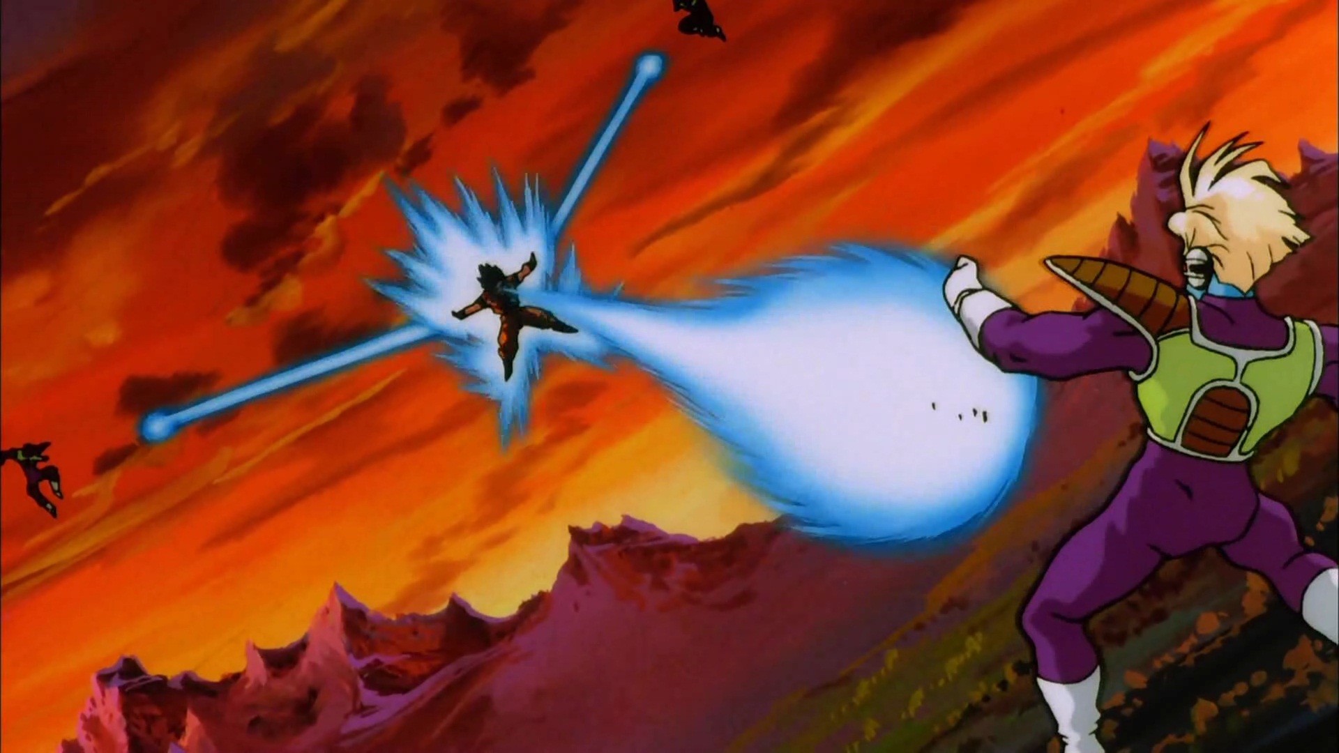 1920x1080 Goten, Gohan , and Goku fire the Family Kamehameha against Broly .