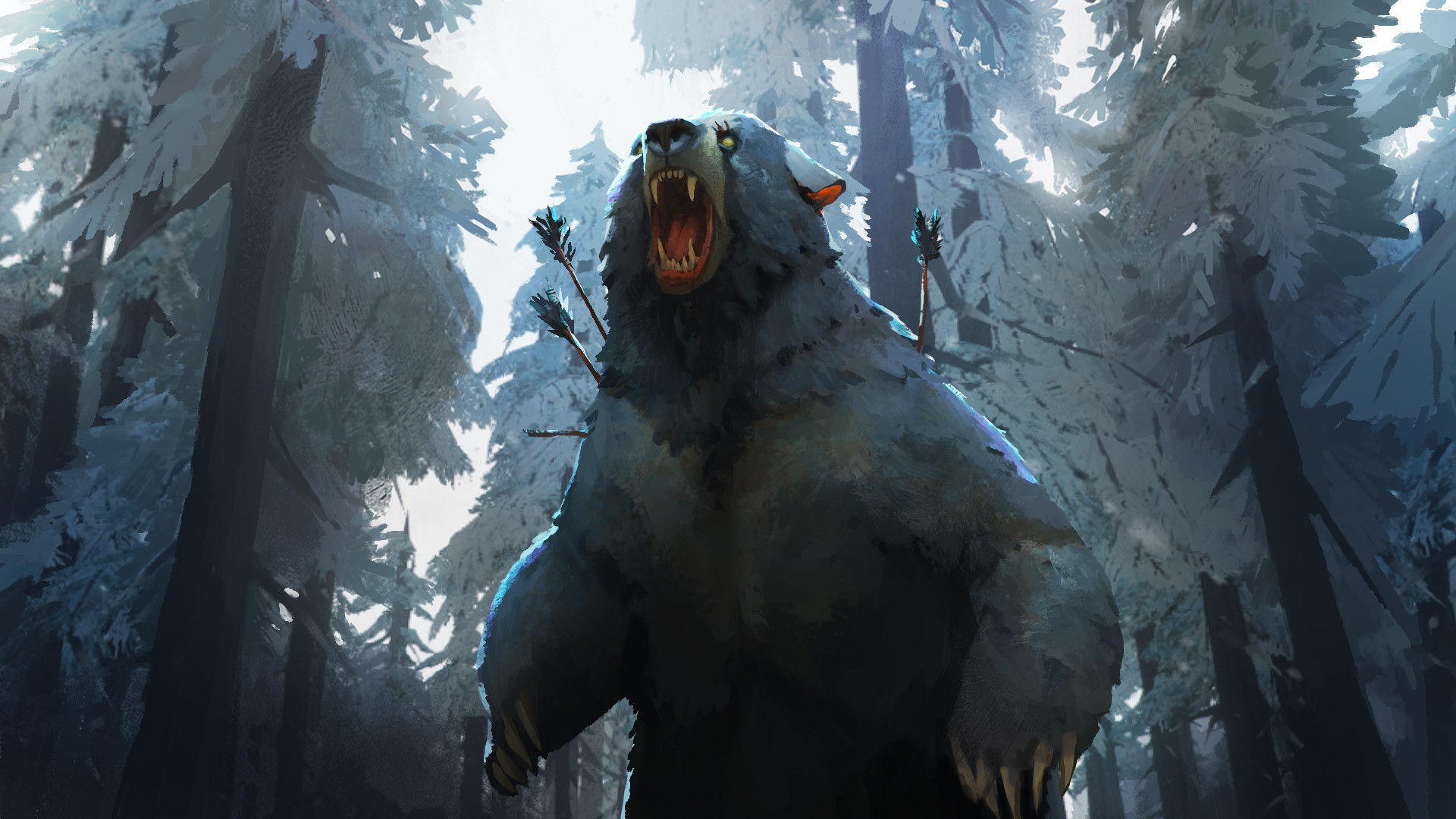 1920x1080 Wounded bear. Wallpaper from The Long Dark