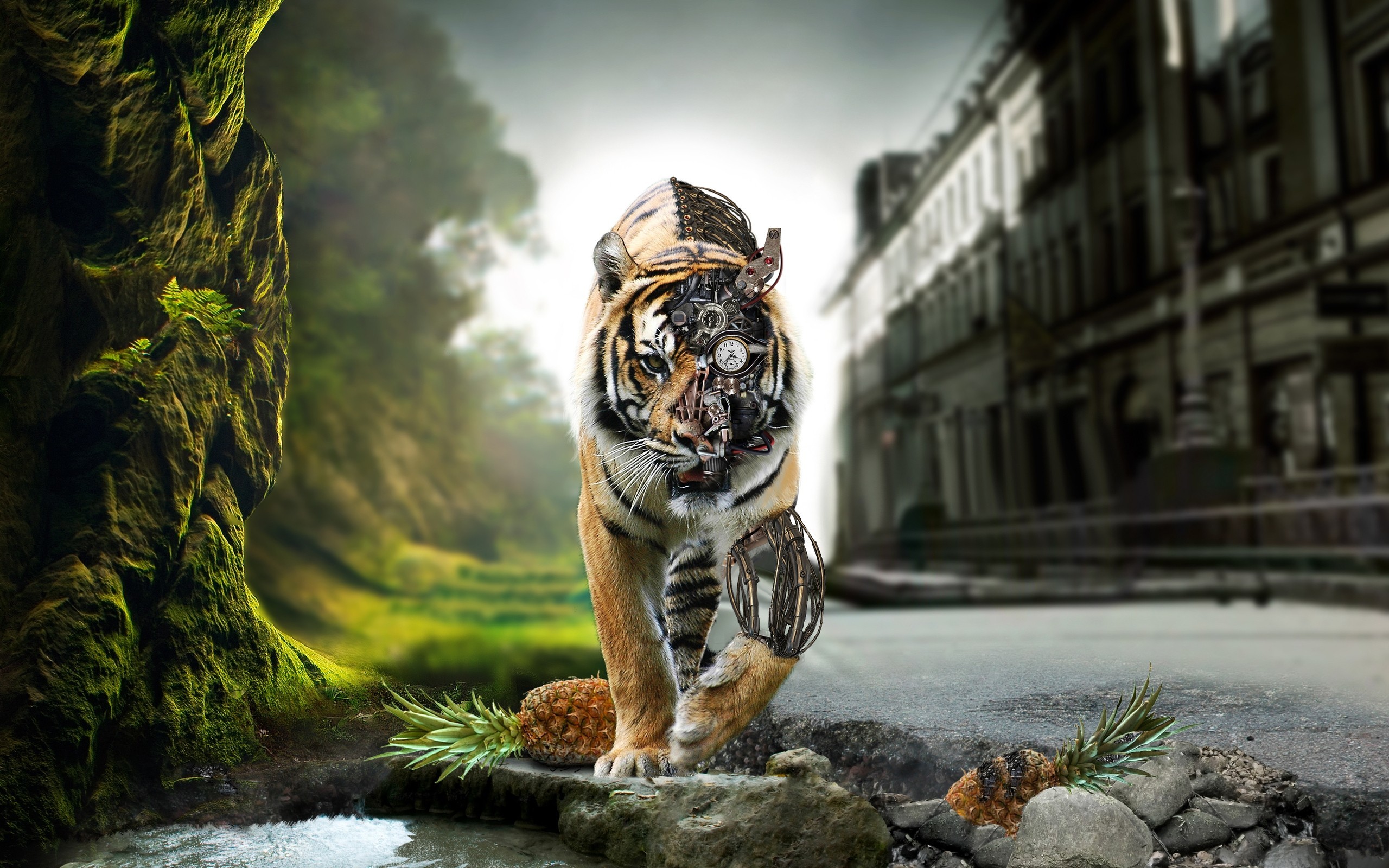 2560x1600 3D Tiger Bionic HD Wallpaper widescreen 1080P download download 3d desktop  wallpapers