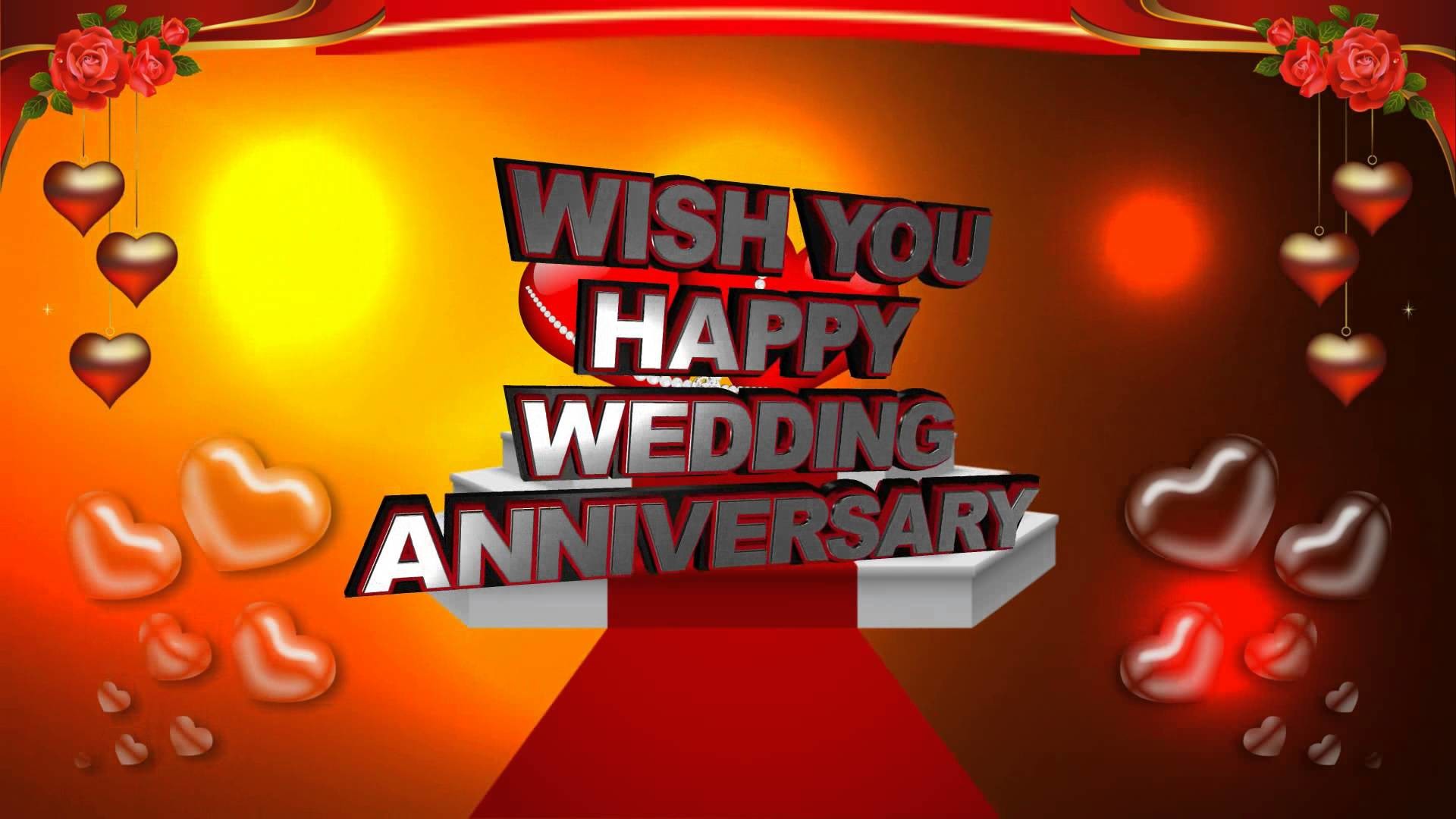 1920x1080 Happy Anniversary Greetings, Wedding Anniversary Animation, Wedding  Anniversary Wishes - YouTube