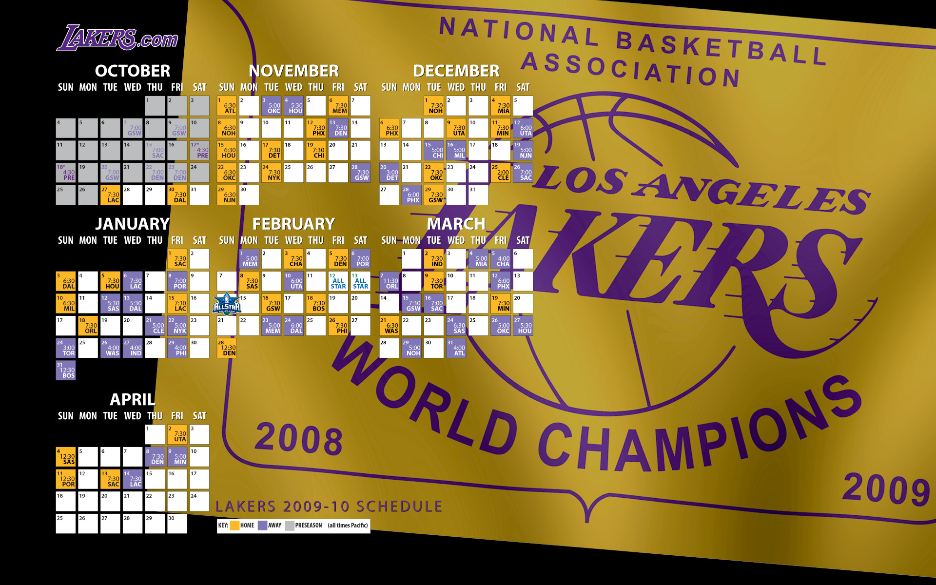 1920x1200 Lakers Desktop Wallpapers 2009-10