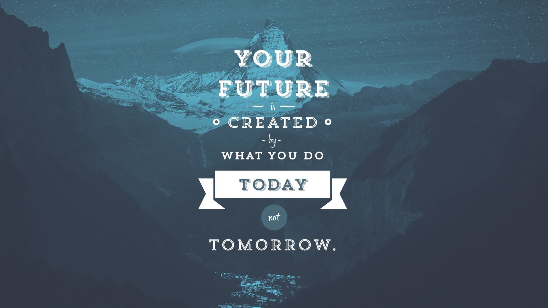 1920x1080 Motivational Wallpaper on Future: Your future is created by what you do  Today not tomorrow