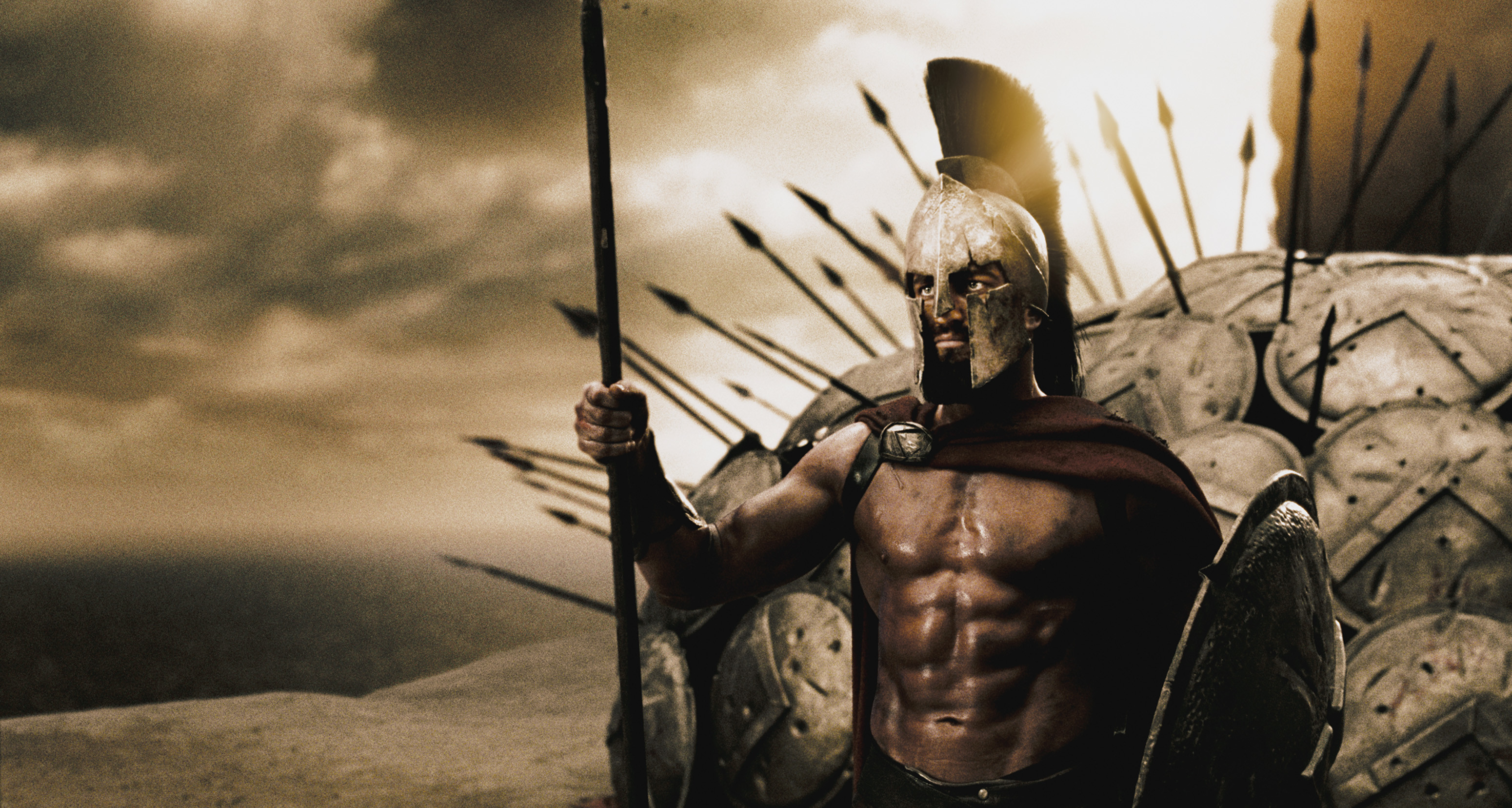 3100x1656 Movie - 300 Warrior Movie Spear Shield Helm 300 (Movie) Spartan Sparta  Leonidas Gerard