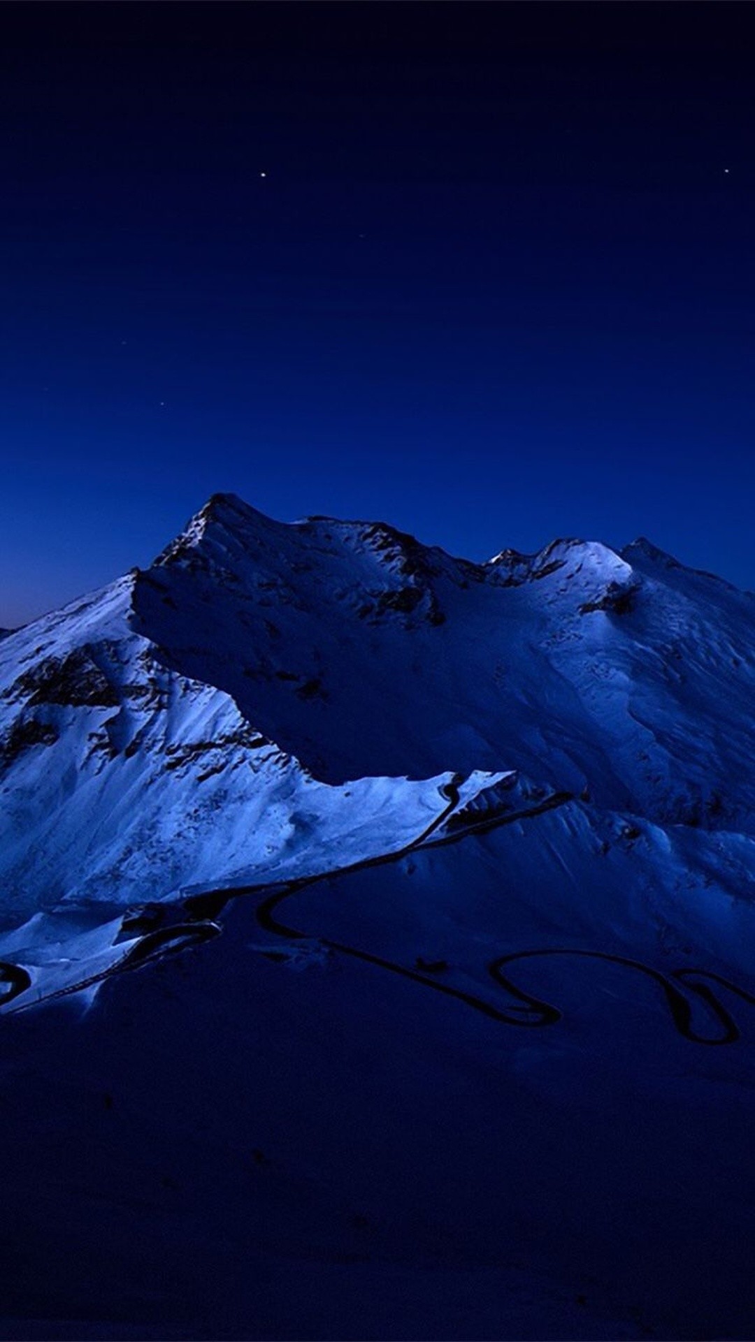 1080x1921 Night Sky Over Snow Mountain Peak iPhone 6 Plus HD Wallpaper