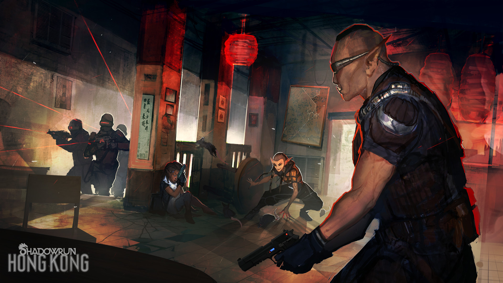 1920x1080 Concept art from the Shadowrun: Hong Kong video game by Harebrained Schemes