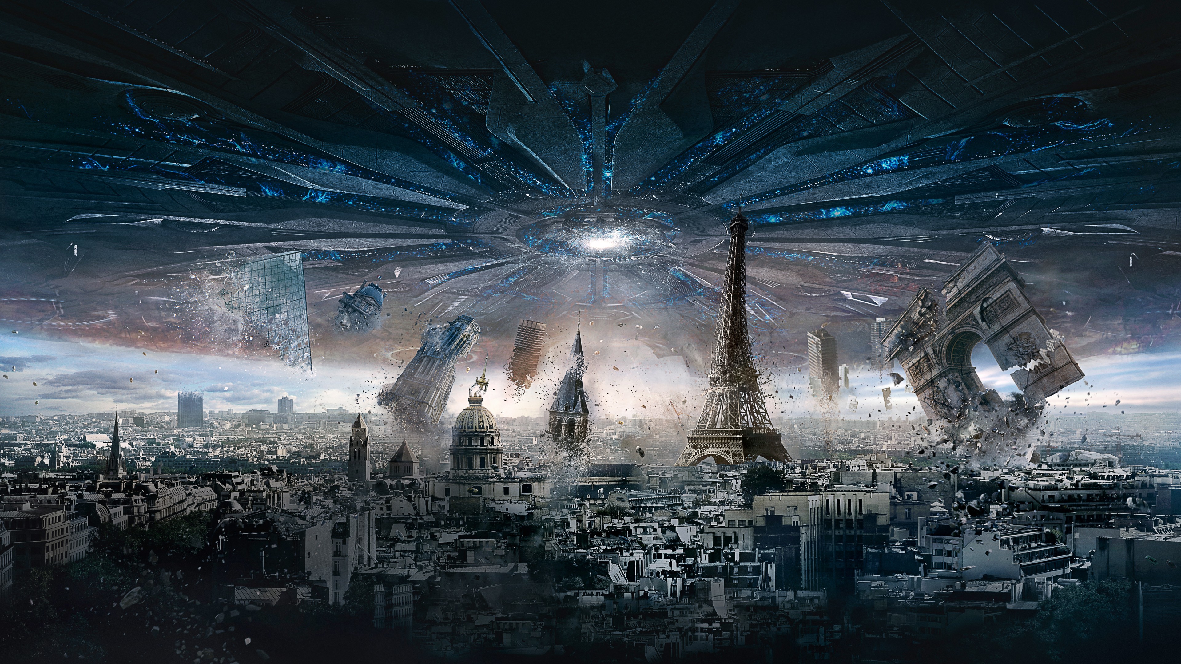 3840x2160 Paris Independence Day Resurgence Wallpapers HD Wallpapers
