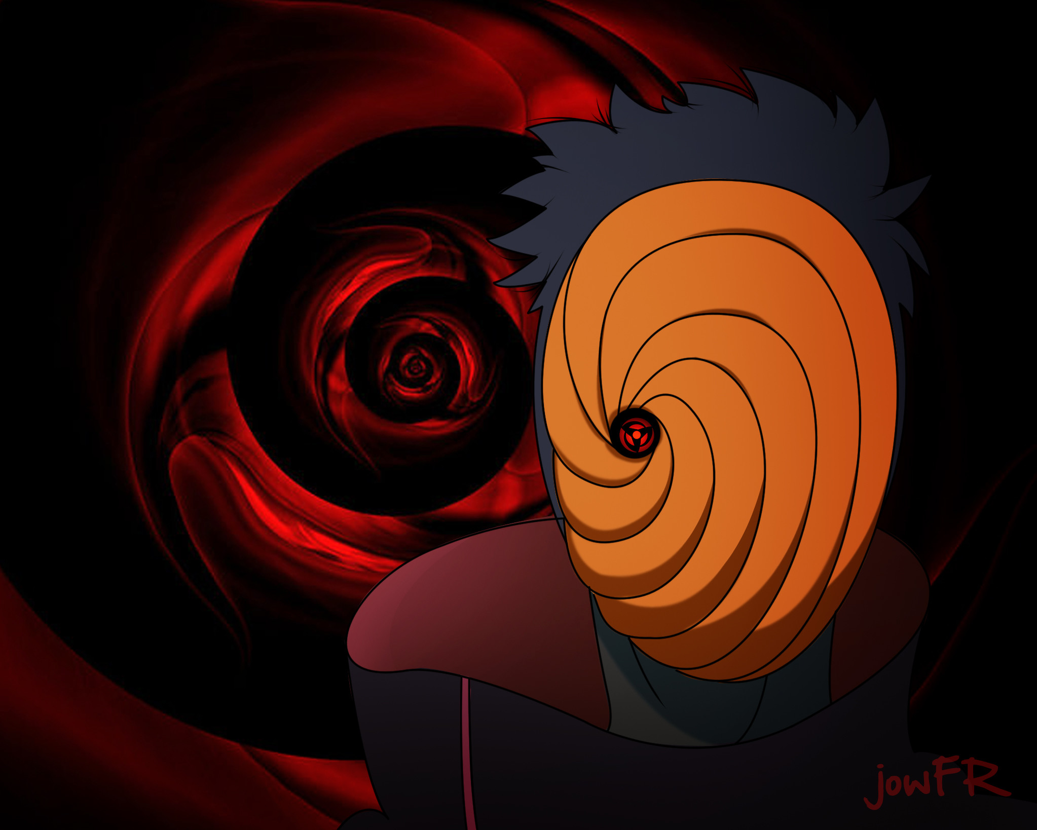 2046x1638 ... Naruto - TUTORIAL (Uchiha Obito) by jowFR
