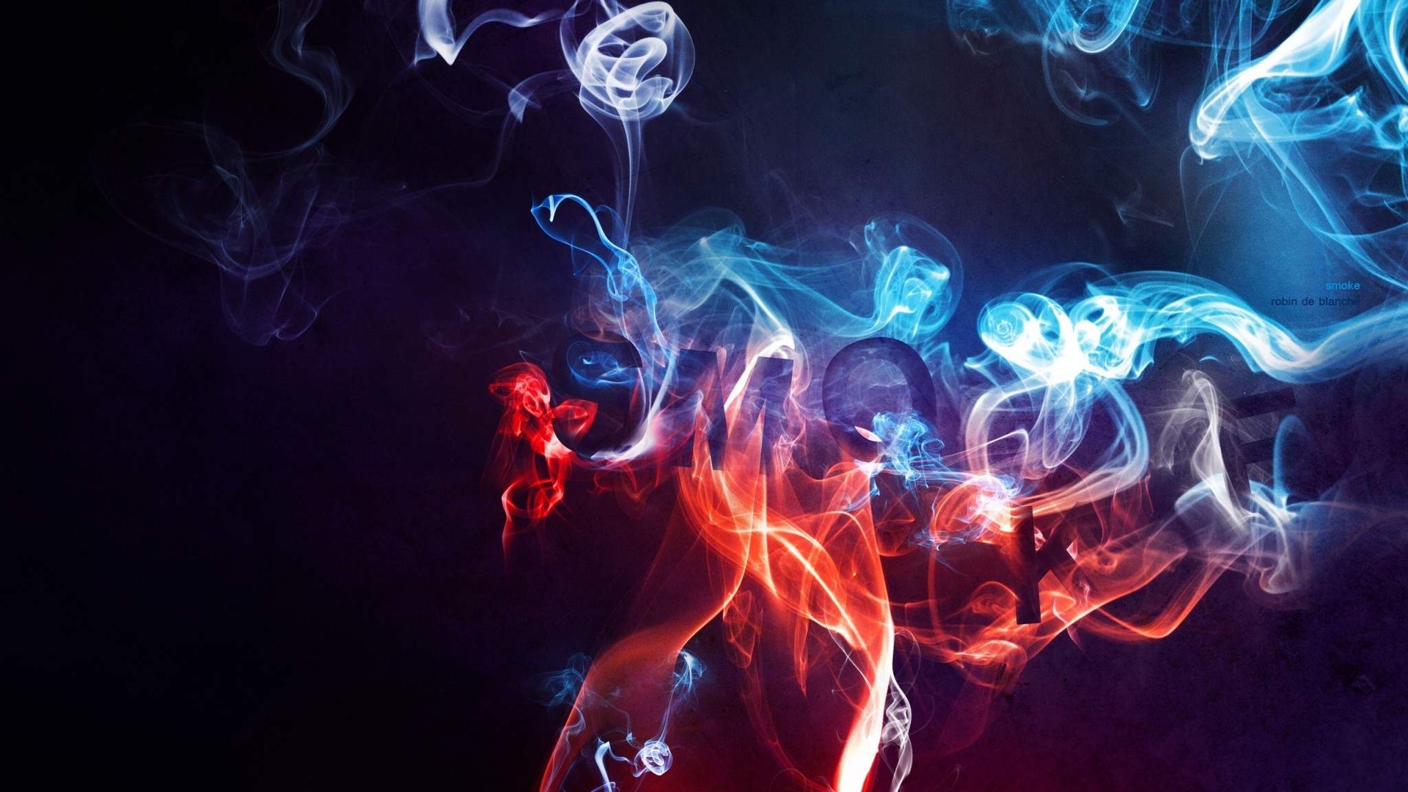 2048x1152 Preview wallpaper smoke, color, background, blurred 