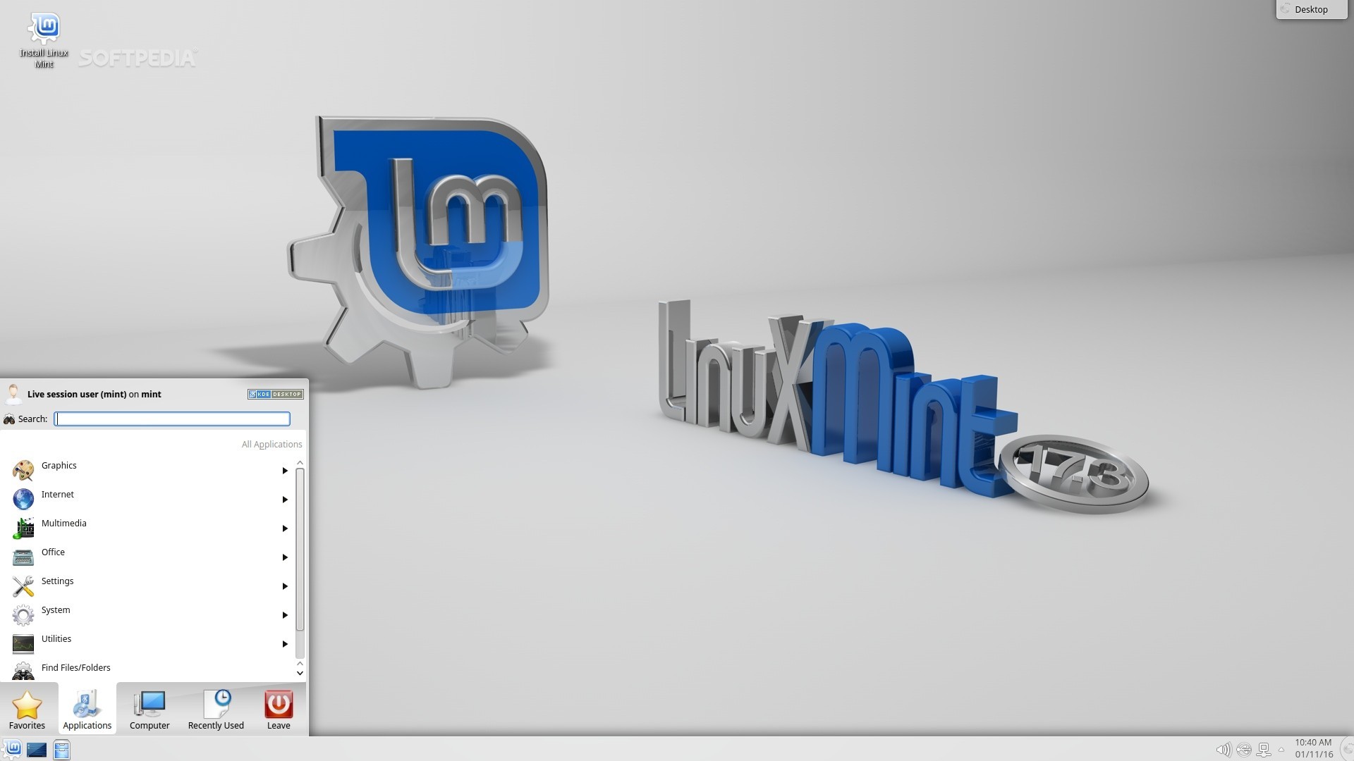 1920x1080 ... Linux Mint 17.3 “Rosa” KDE in action ...