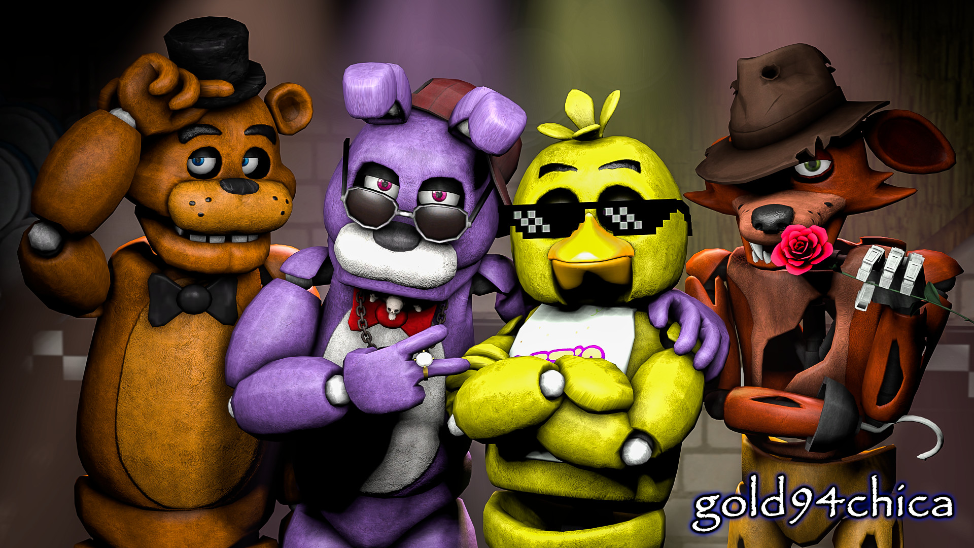 1920x1080 ... Epic Friends Forever (FNAF SFM Wallpaper) by gold94chica