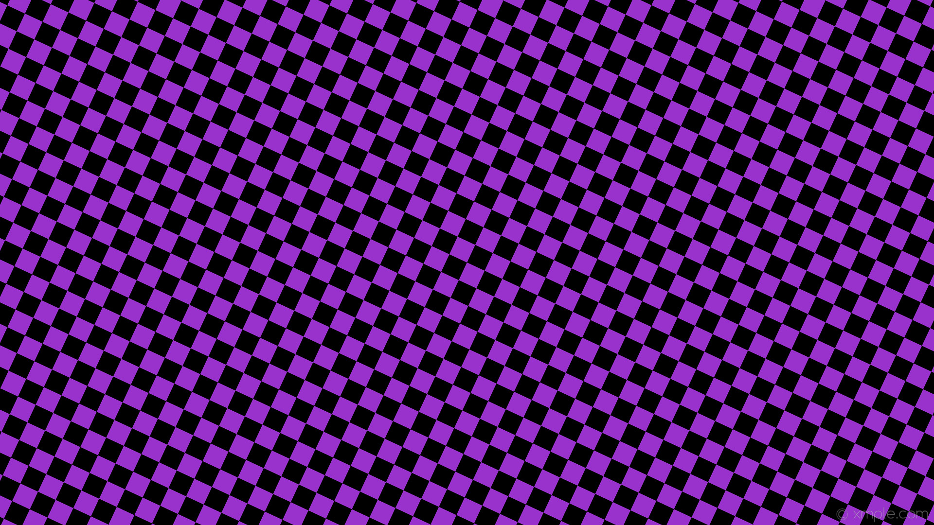 1920x1080 wallpaper black purple checkered squares dark orchid #000000 #9932cc  diagonal 65Â° 40px