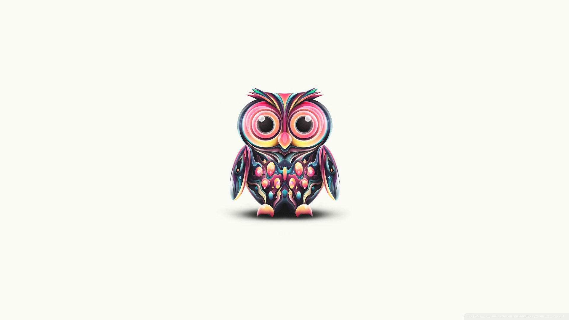 1920x1080 Cute Owl Illustration HD desktop wallpaper : High Definition