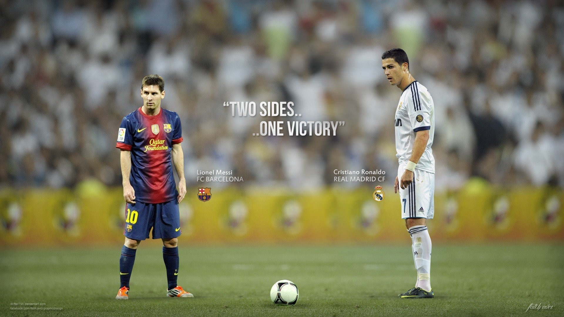 1920x1080 Lionel Messi VS Cristiano Ronaldo Wallpaper HD