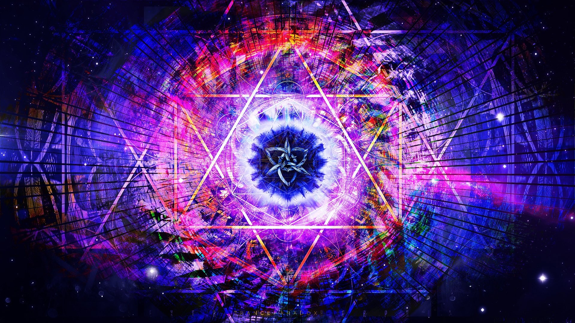 Cosmic Flower of Life with Stars Stock Illustration  Illustration of  abstract blue 52135695