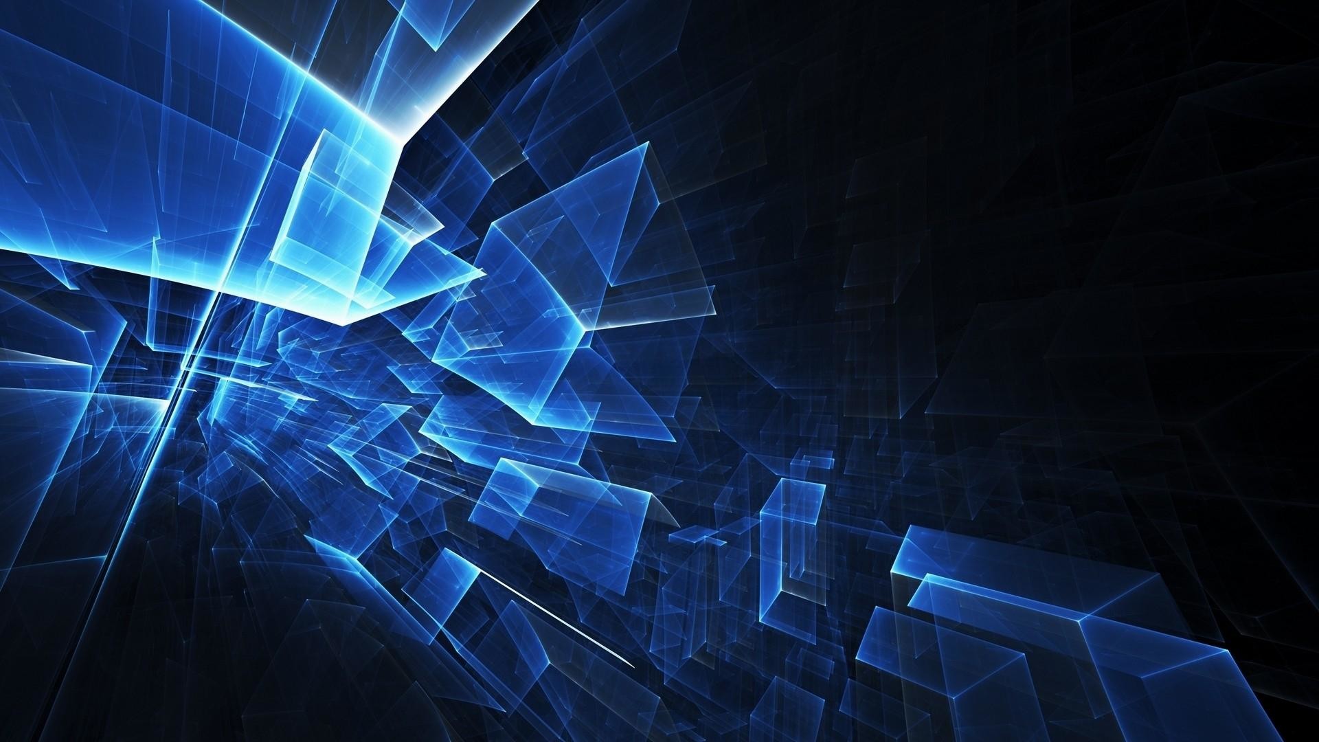 1920x1080 Blue-Squares-Abstract-Wallpaper