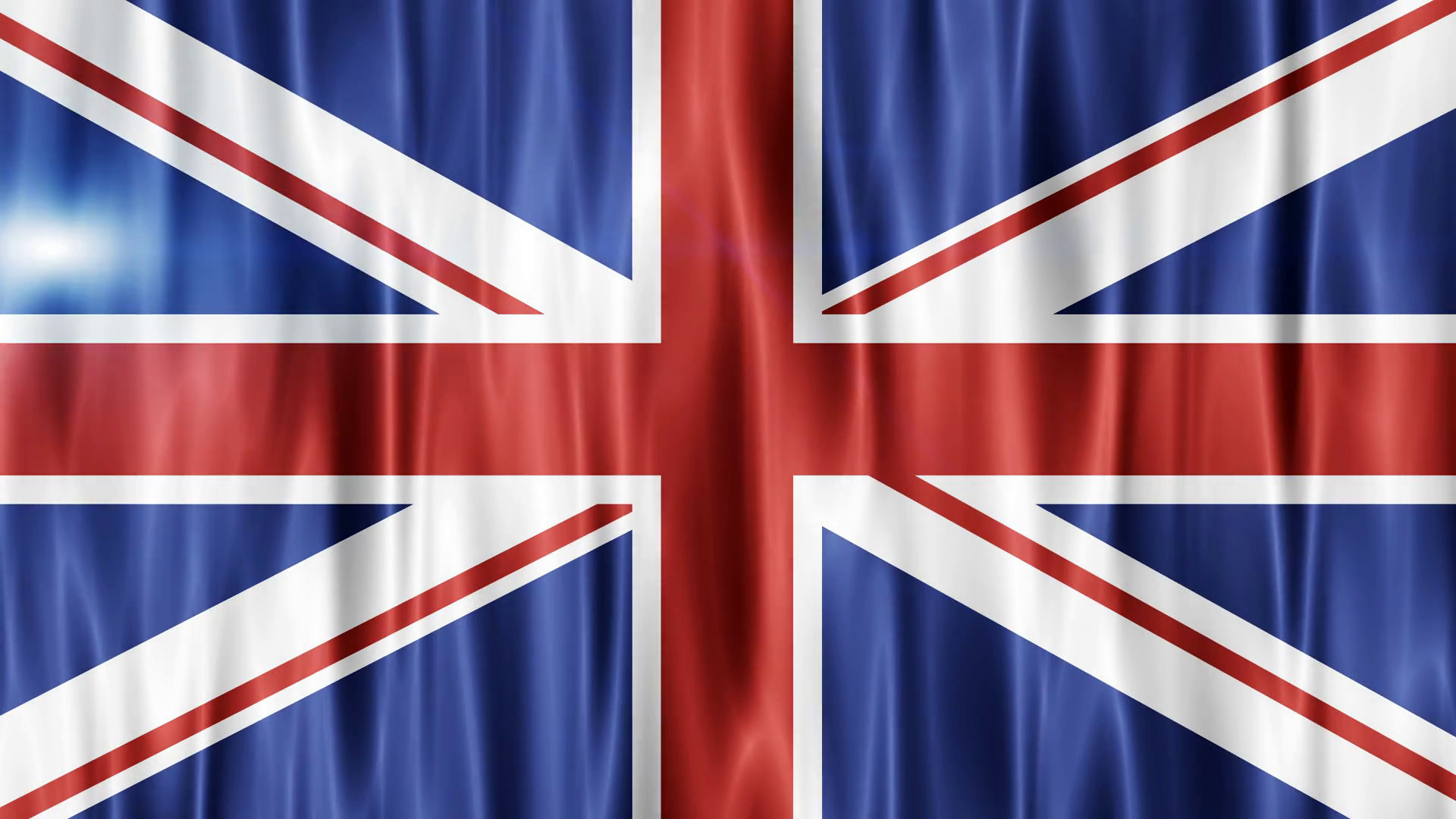 1920x1080 Waving Flags of the United Kingdom. UK Flag animation background. UHD 4k  3840x2160