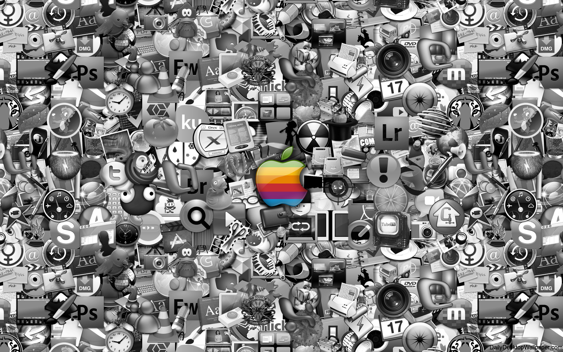 1920x1200 Apple and Logos