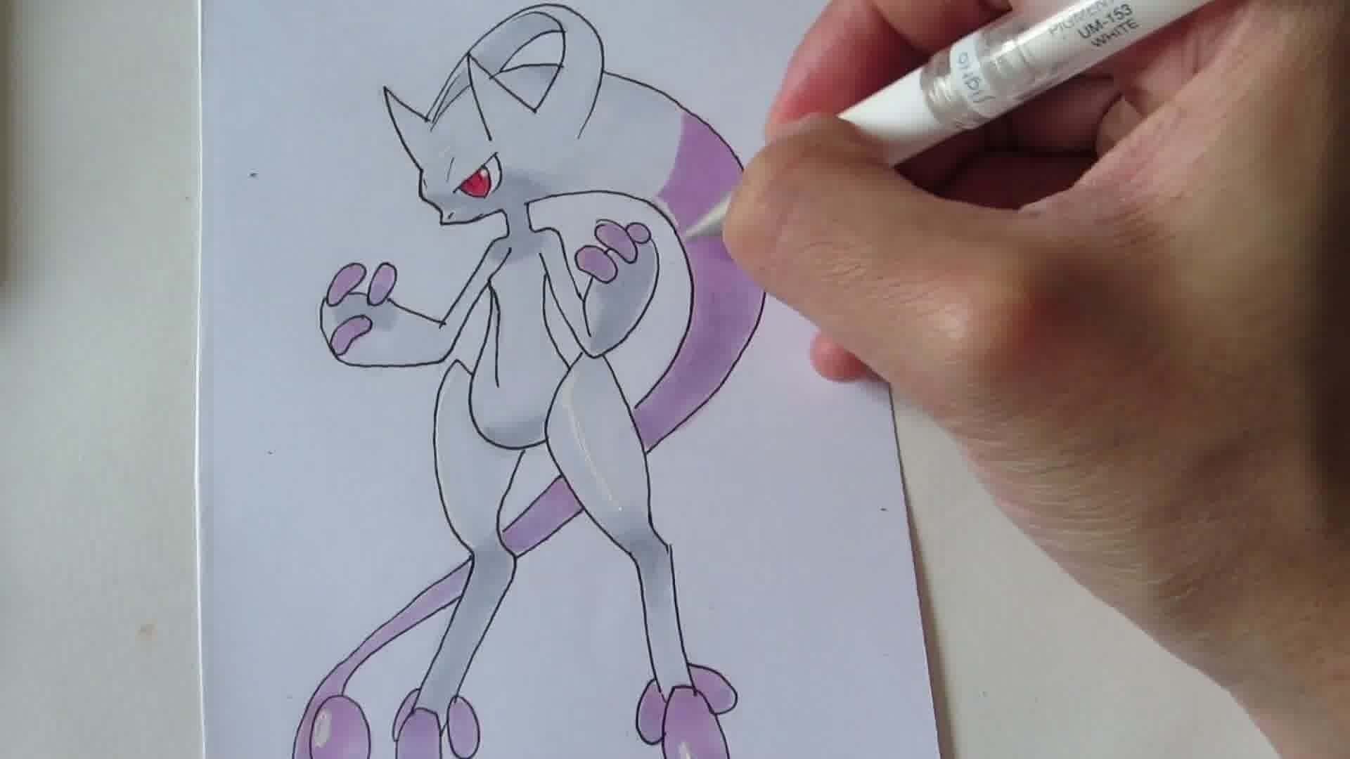 1920x1080 [Tutorial] How to draw Mega Mewtwo from Pokemon X and Y - YouTube