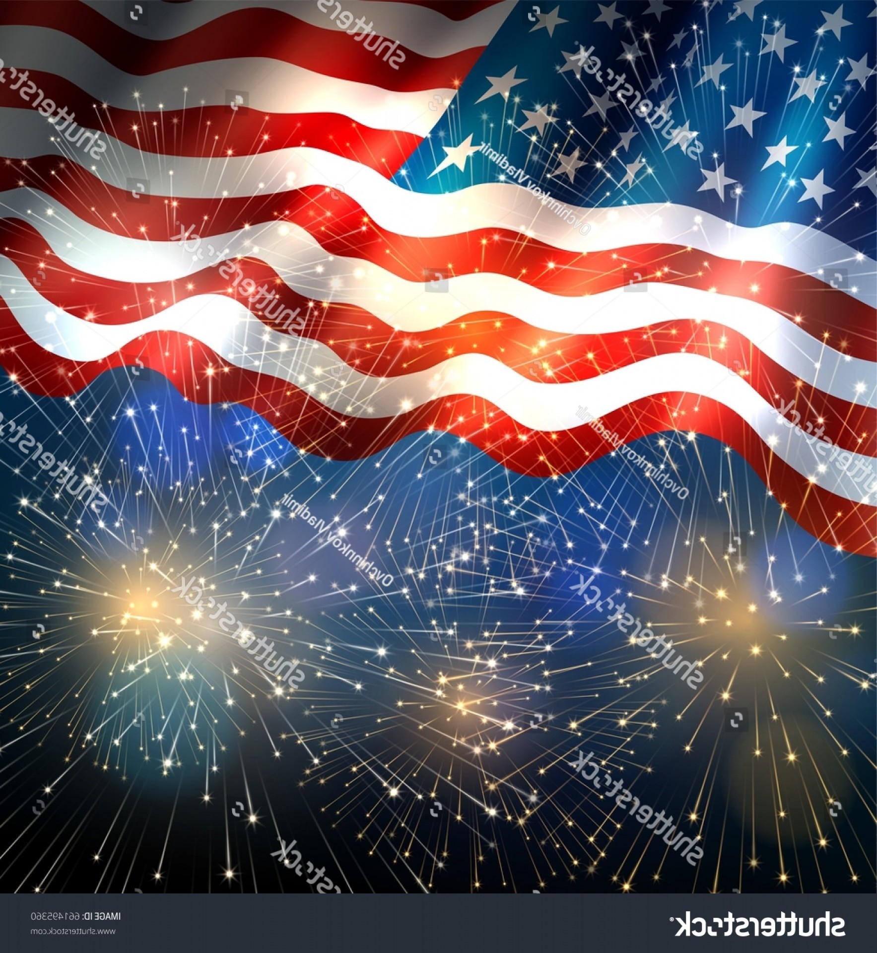 1767x1920 Vlat Vector: Patriotic Background American Flag Fireworks Fourth