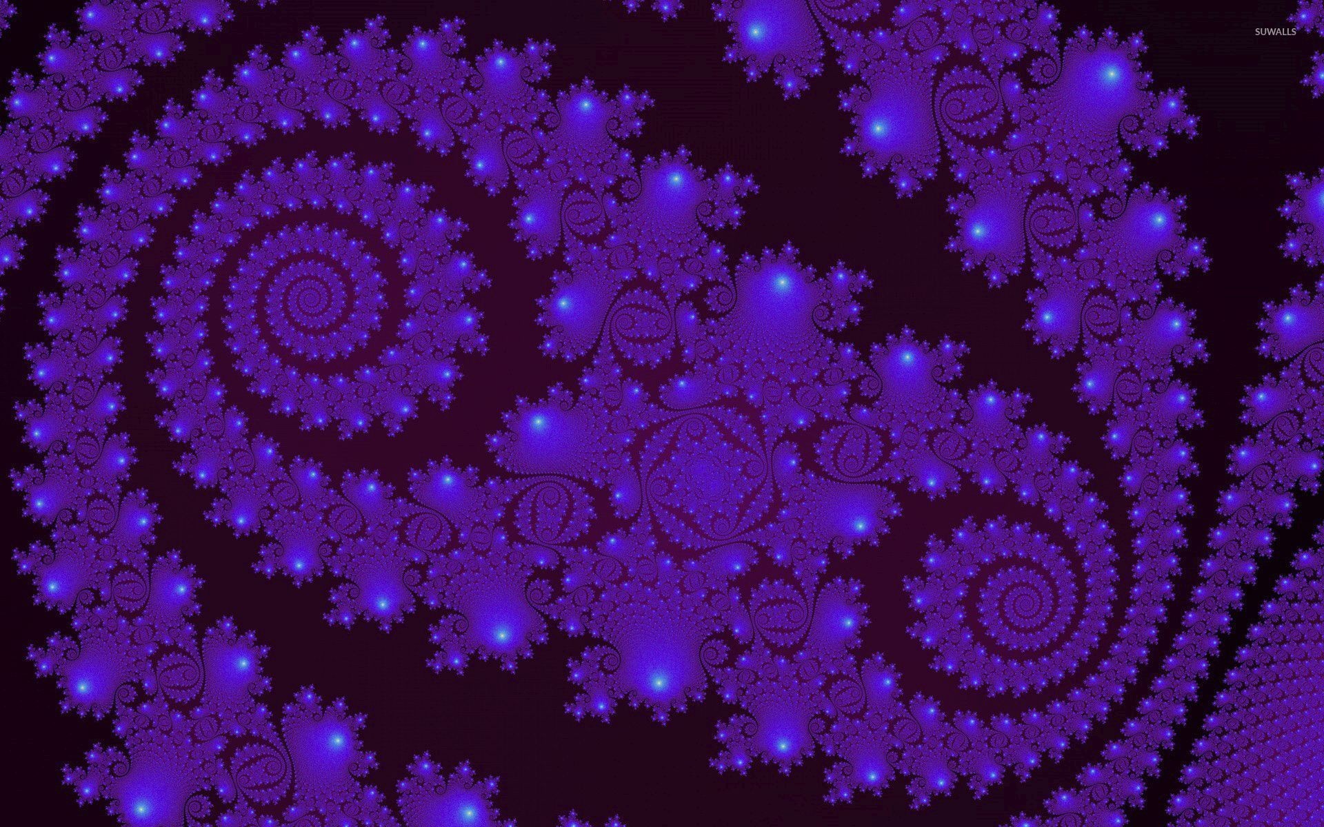 1920x1200 Dark purple fractal waves wallpaper
