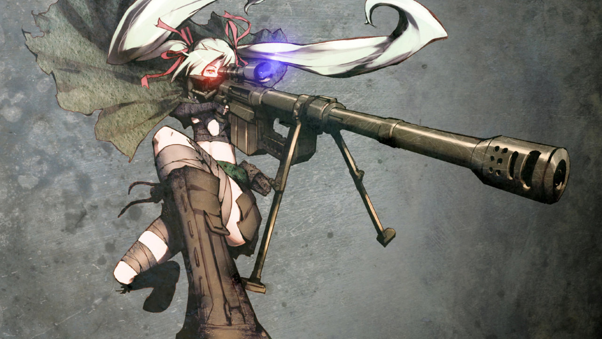 Anime sniper rifle girls with guns kozaki yuusuke gun Playmat Gaming Mat |  eBay