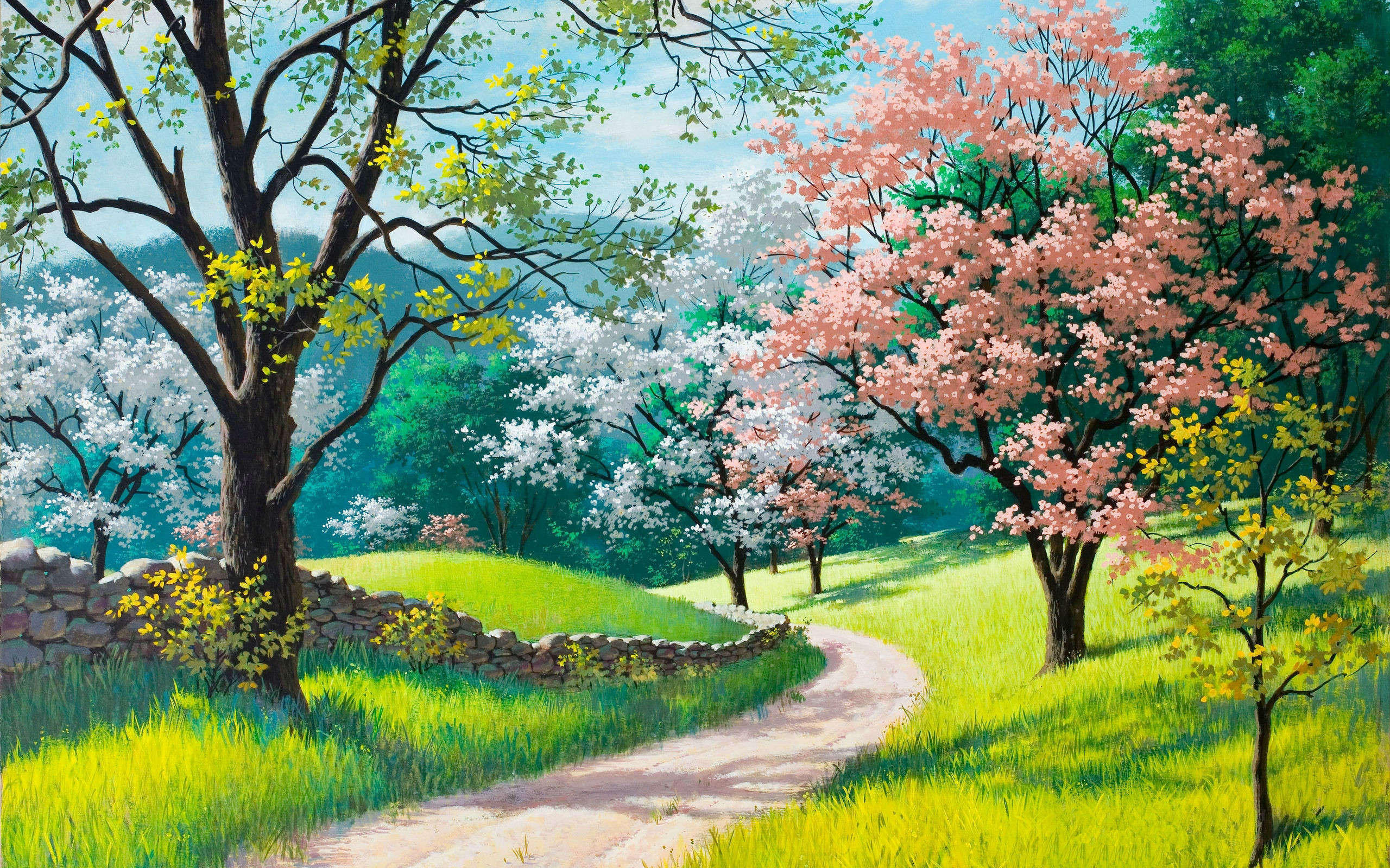 2560x1600 Spring Painting Wide Wallpaper 50546