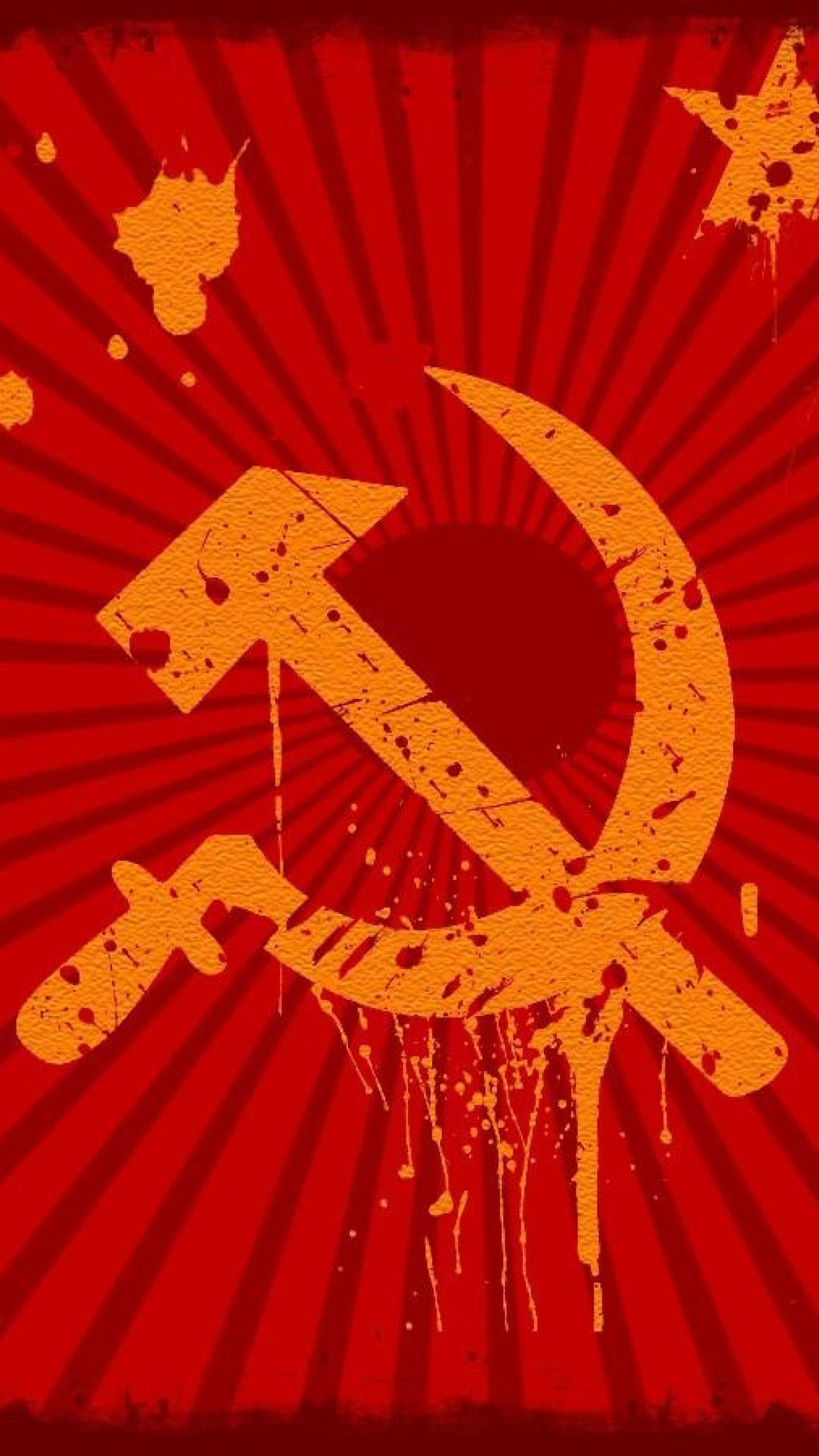 1440x2560 Hammer and Sickle Wallpaper