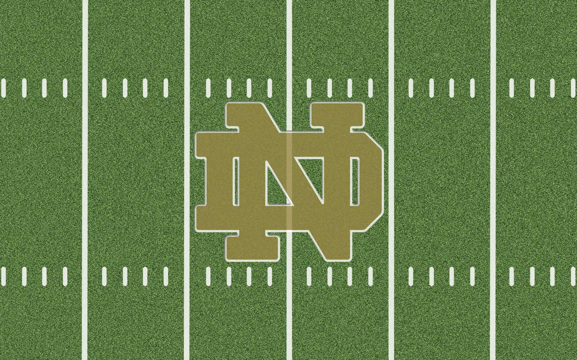 1920x1200 Notre Dame Logo On Football Field | HD Wallpapers