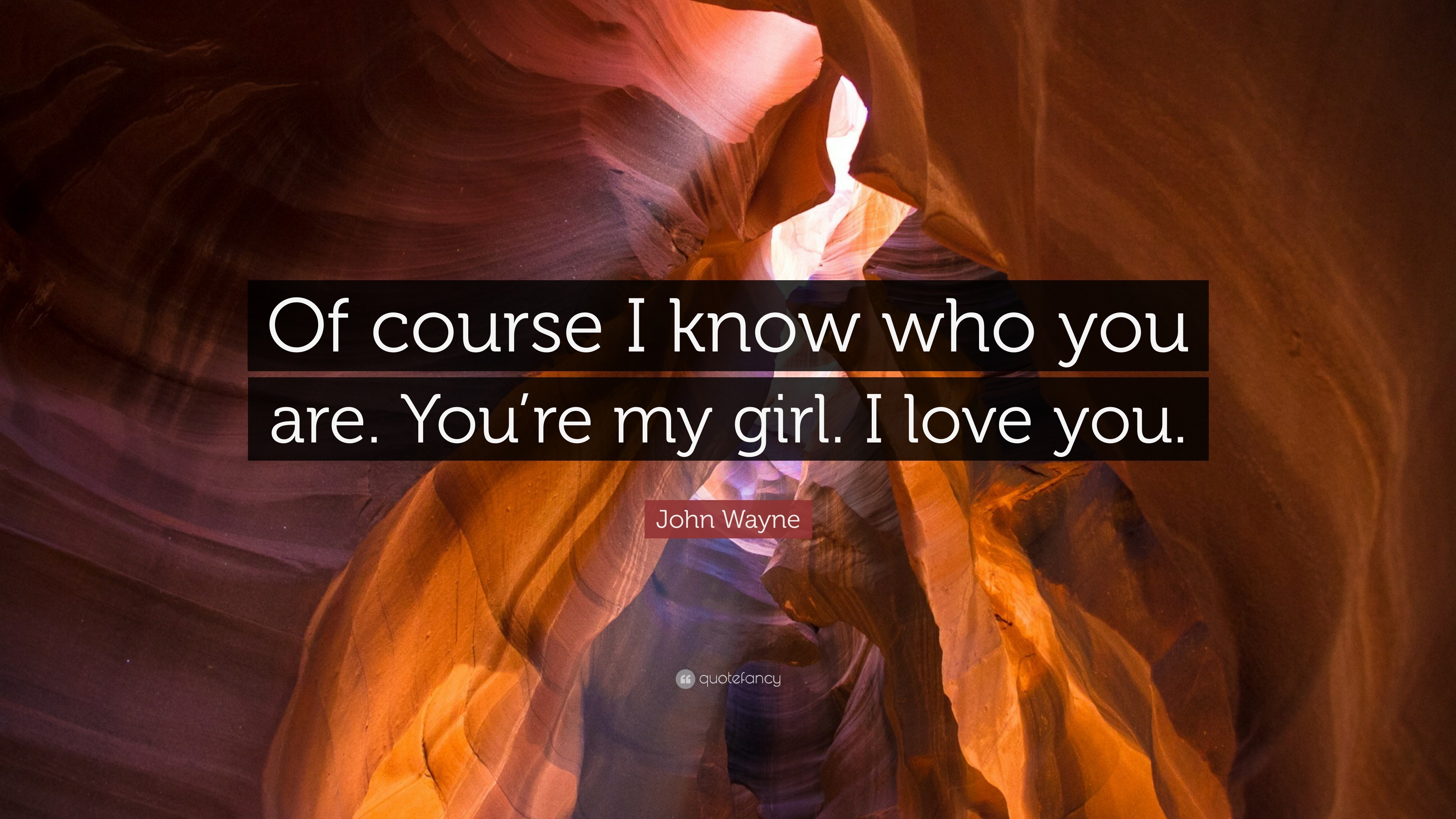 3840x2160 John Wayne Quote: “Of course I know who you are. You're