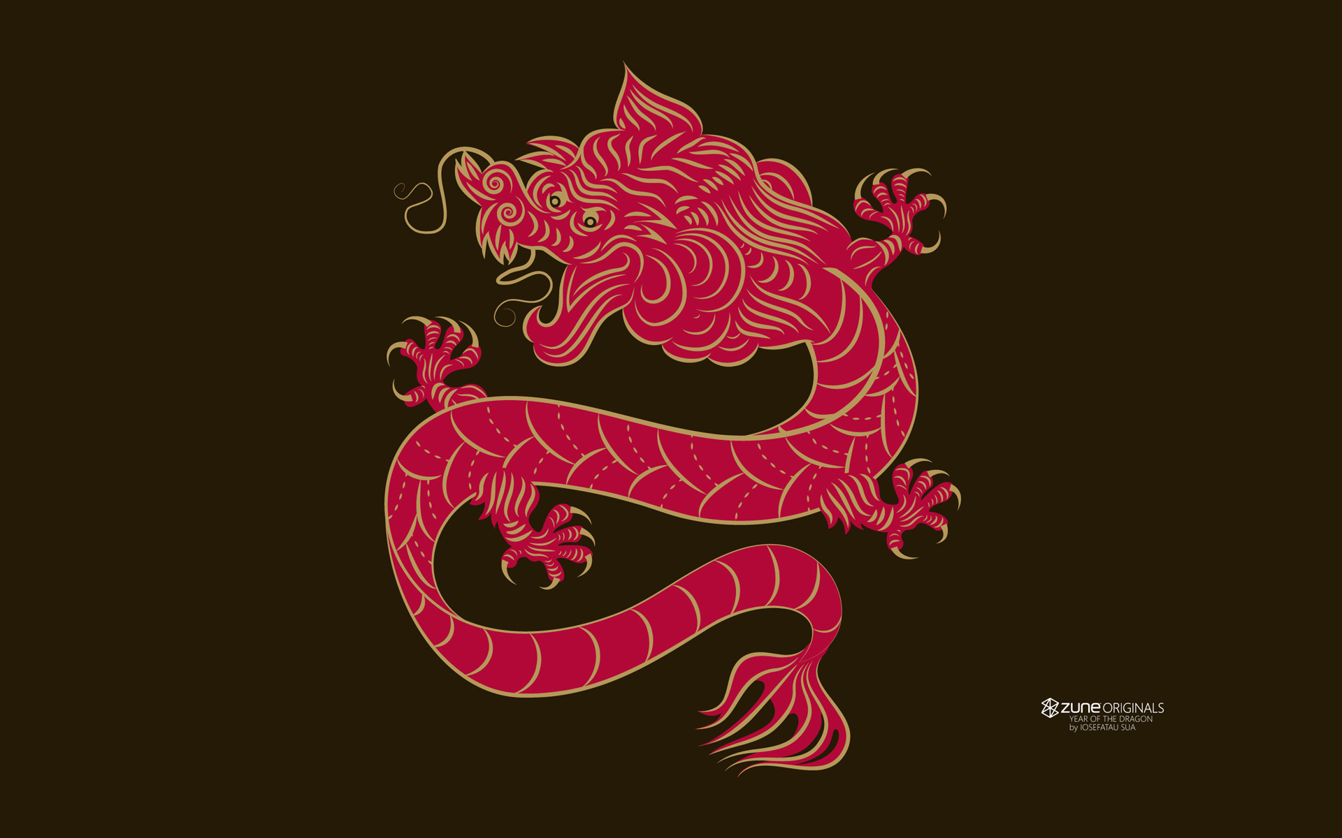 1920x1200 Chinese Red Dragon Wallpaper