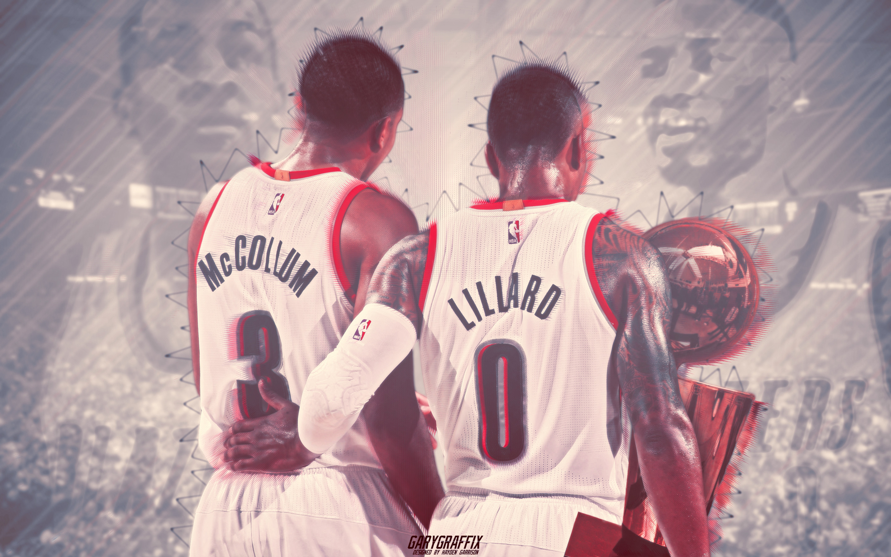 2880x1800 NBA Finals Damian Lillard x CJ McCollum - Trailblazers Wallpaper