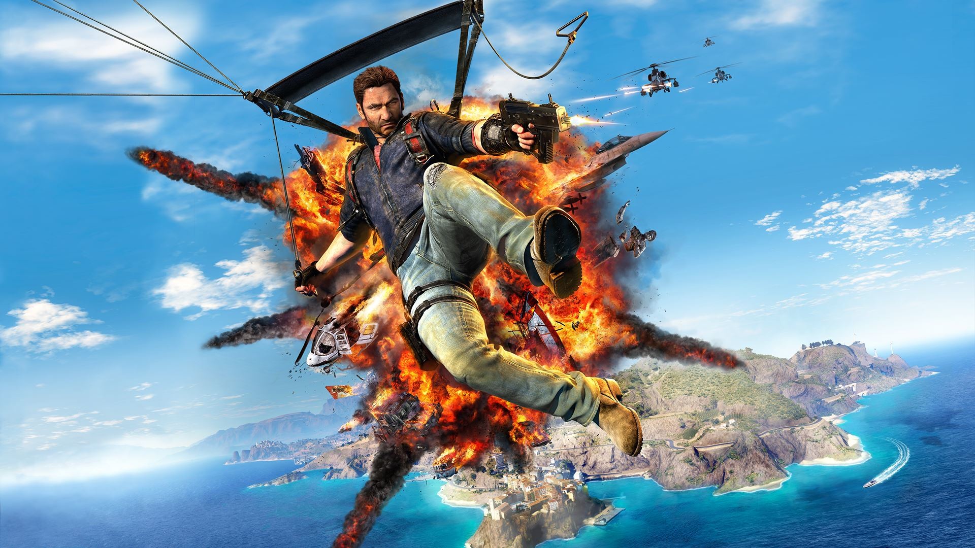1920x1080 Destruction - the hallmark of Rico Rodriguez Wallpaper from Just Cause 3
