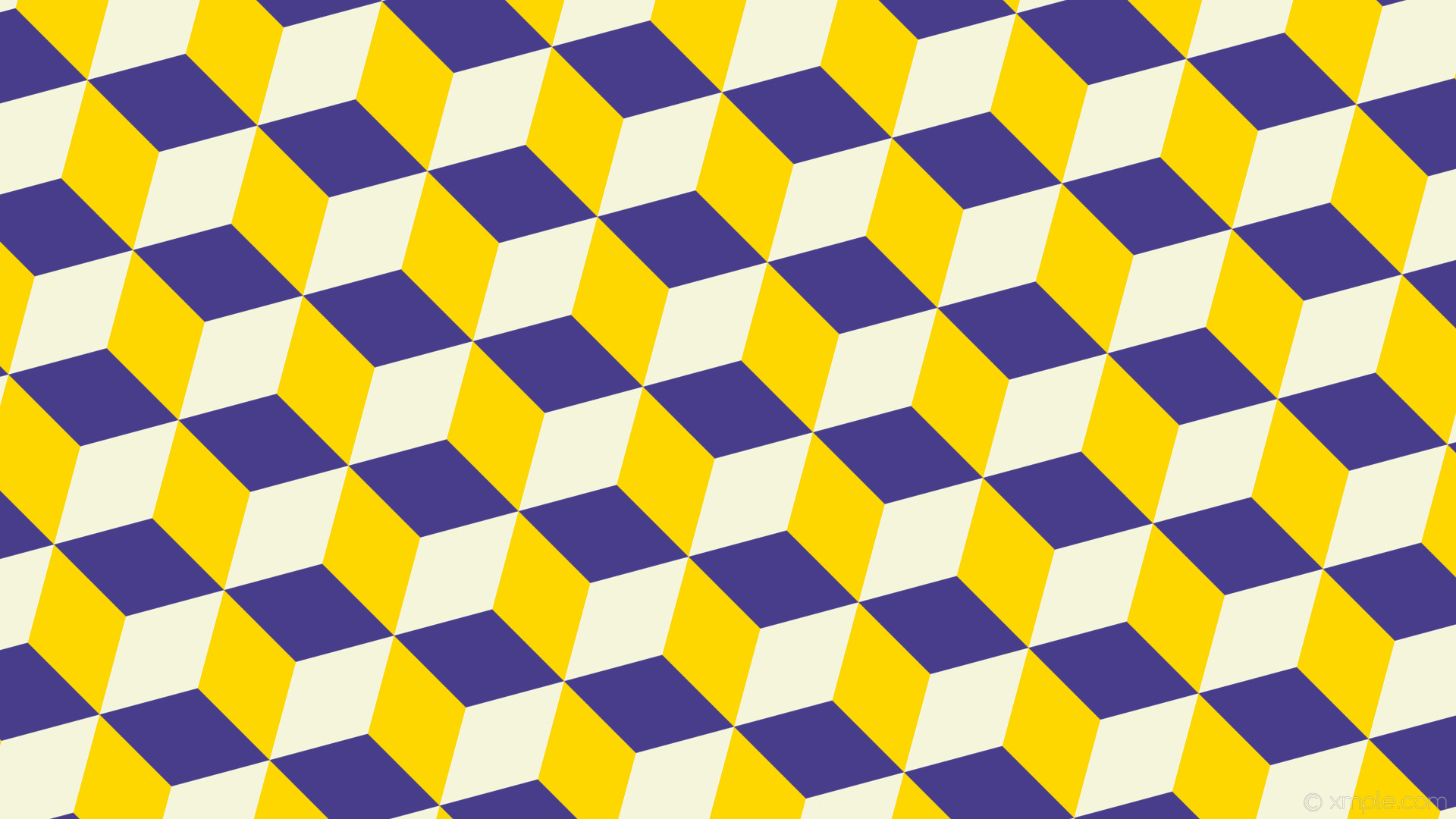 1920x1080 wallpaper 3d cubes purple white yellow dark slate blue gold beige #483d8b  #ffd700 #