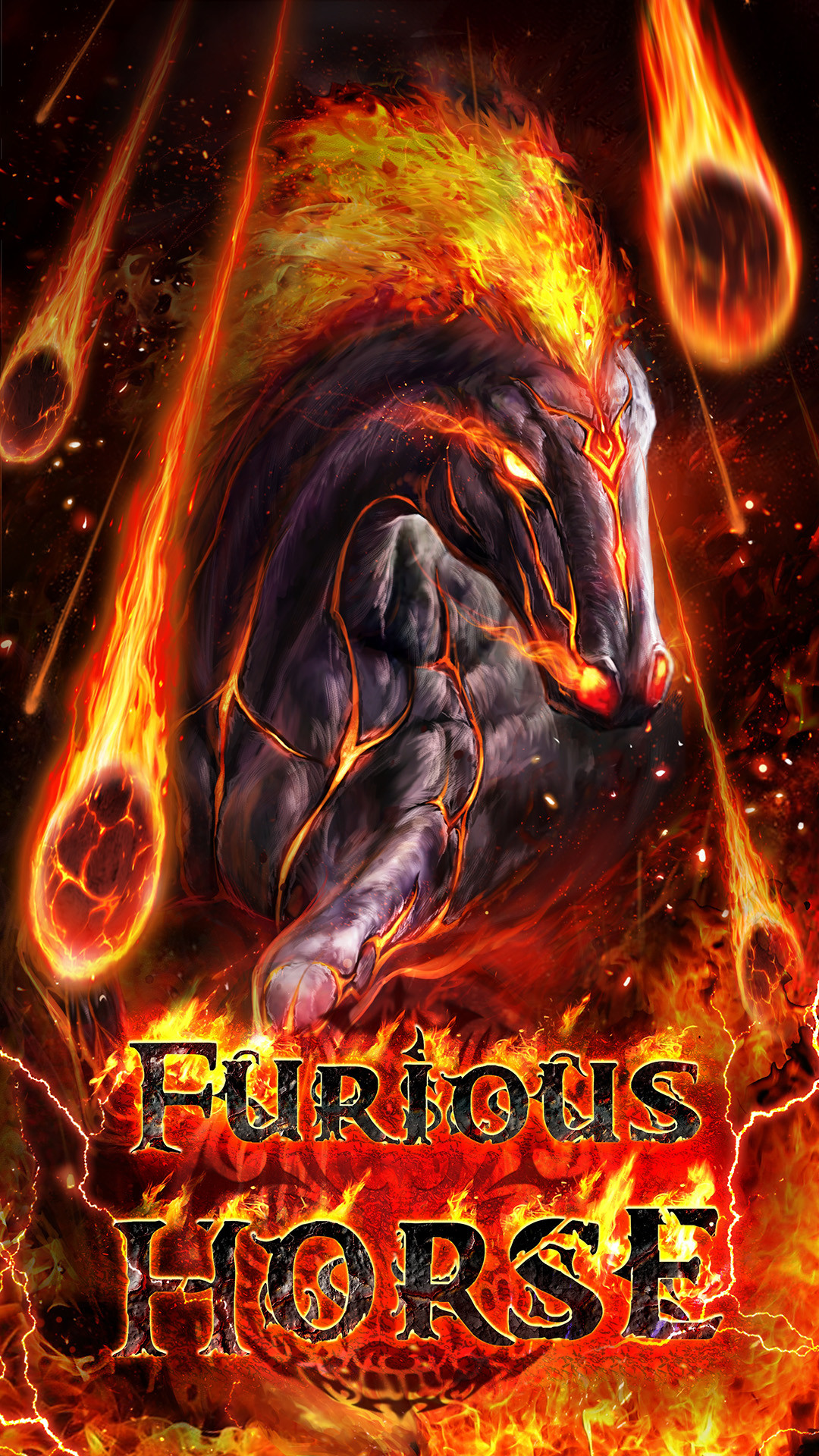 1080x1920 Furious flaming horse live wallpaper! Android live wallpaper!