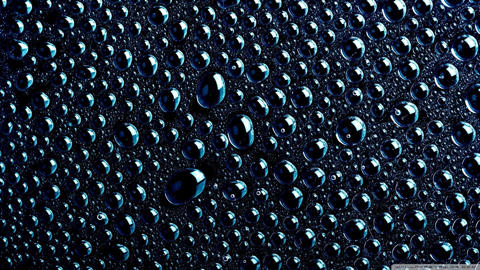 1920x1080 Black Drops Background Image