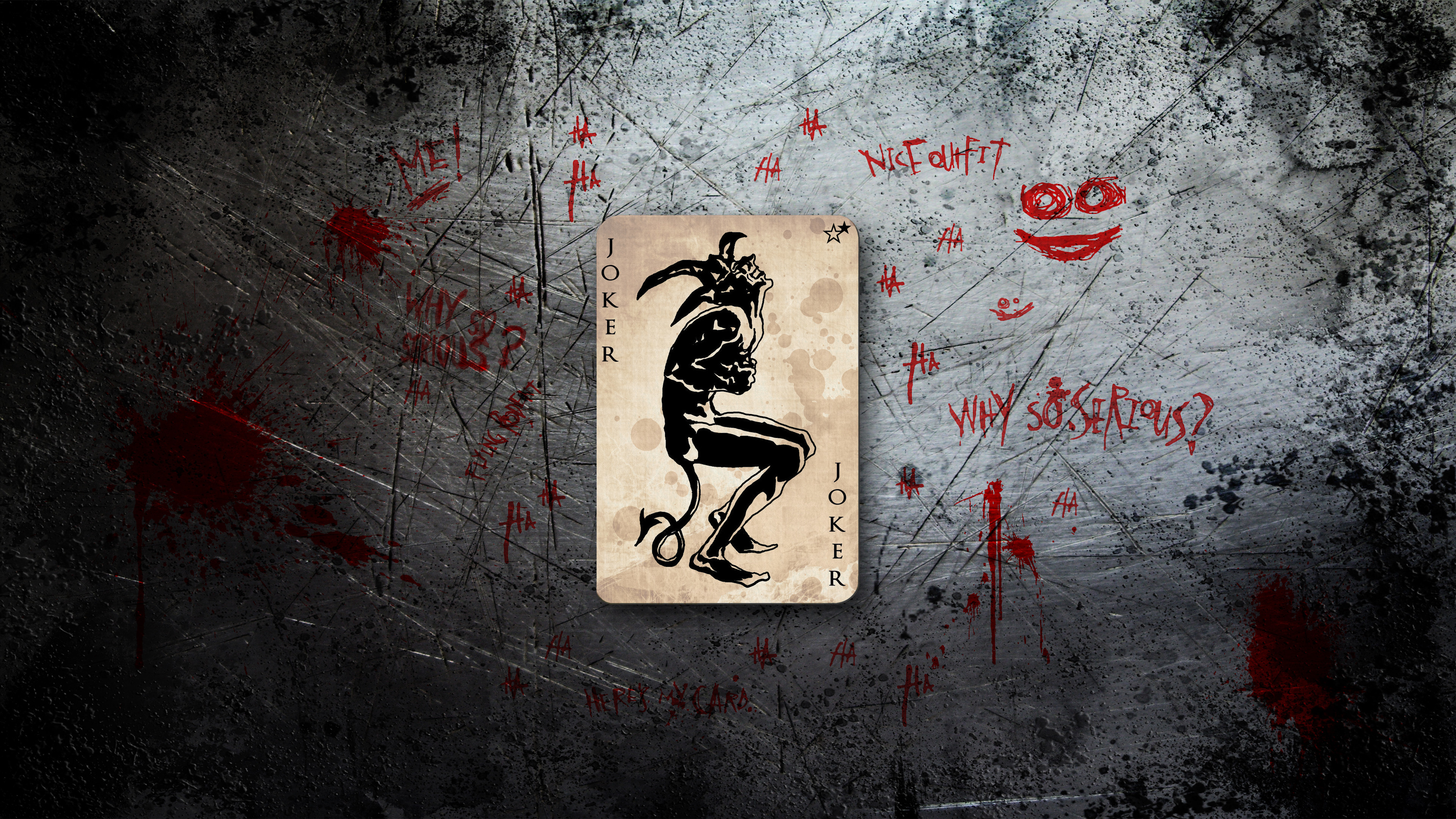 3840x2160 Joker Card Logo (The Dark Knight, DC Comics) 4K UHD 16:9 3840Ã2160
