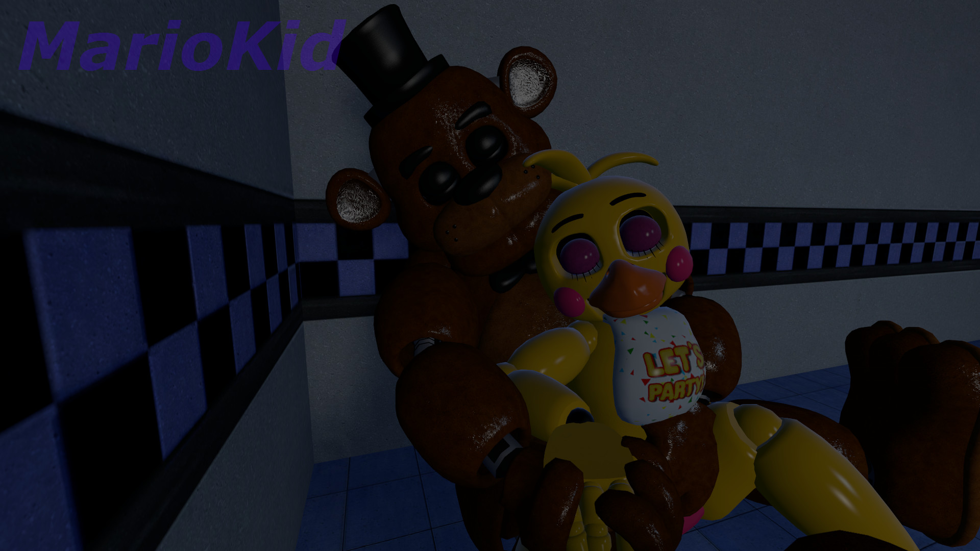 1920x1080 ... FNAF Freddy and Toy Chica's future by MarioKid1285