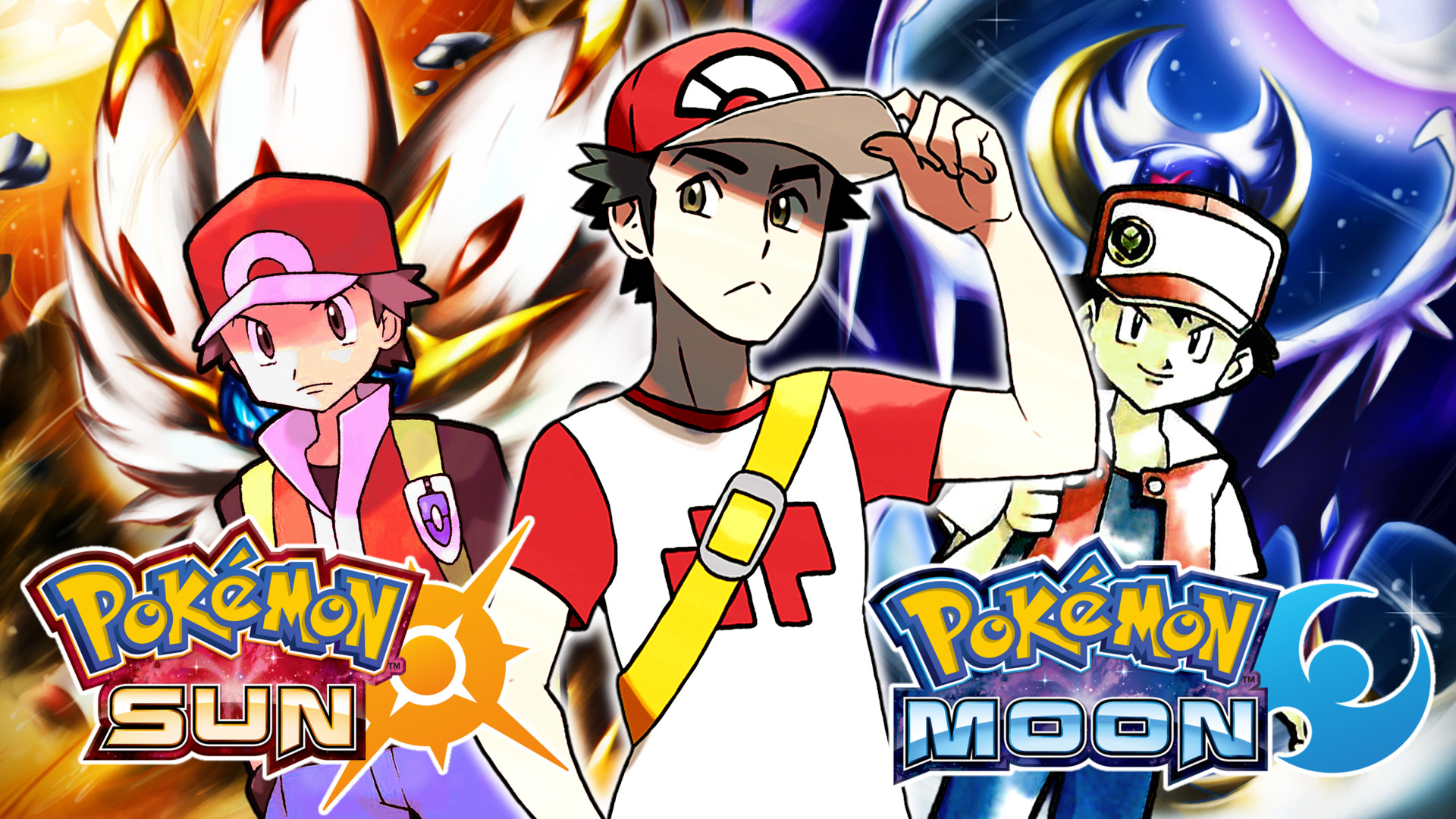 1920x1080 Red(Red AND Blue-Sun AND Moon) Wallpaper by MattPlaysVG