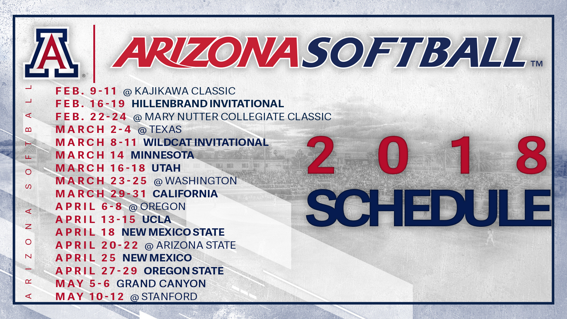 1920x1080 Arizona Softball 2018 Schedule Released