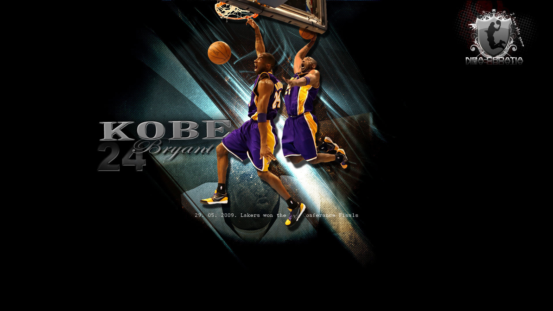 1920x1080 Kobe Bryant Lakers West Champions wallpaper