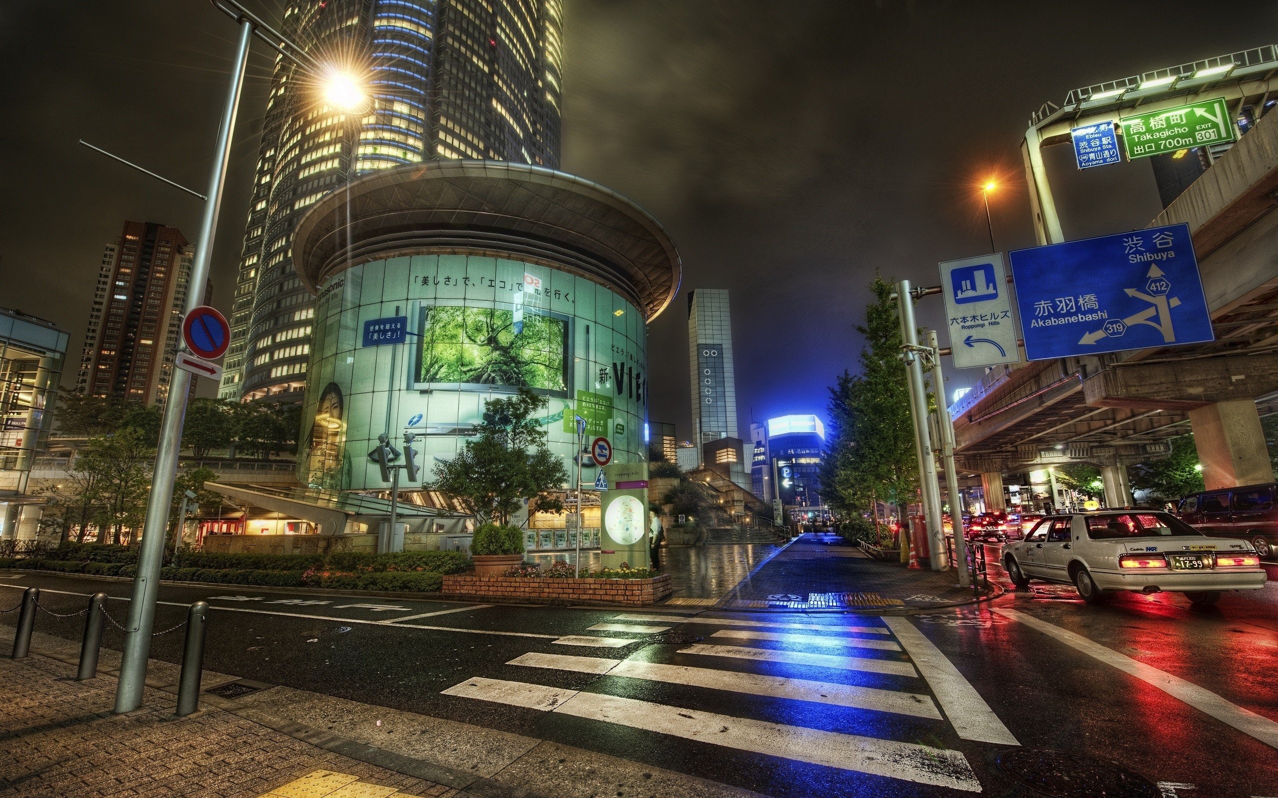 2560x1600 Japan Tokyo cityscapes night lights cars roads Roppongi Roppongi Hills  wallpaper |  | 296003 | WallpaperUP