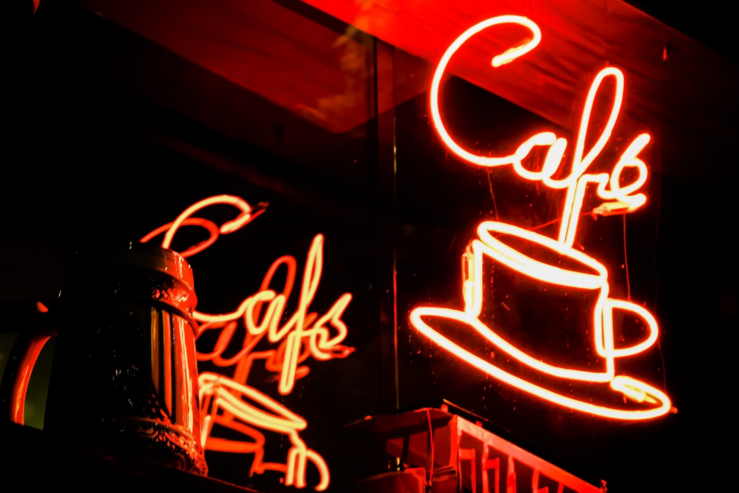 2448x1632 Cafe red Neon signage