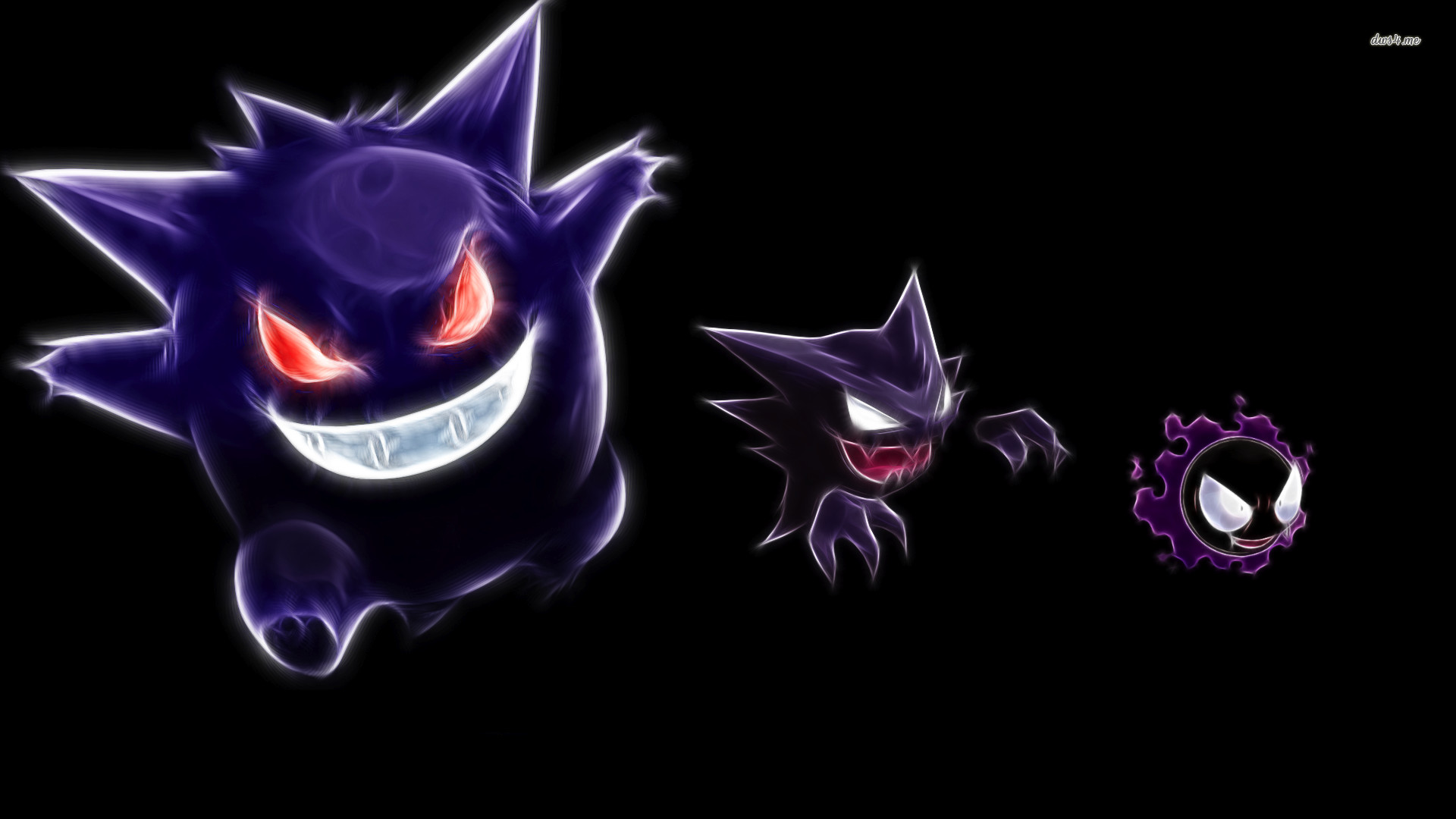 1920x1080 Gengar, Haunter and Gastly in Pokemon wallpaper - Game wallpapers .