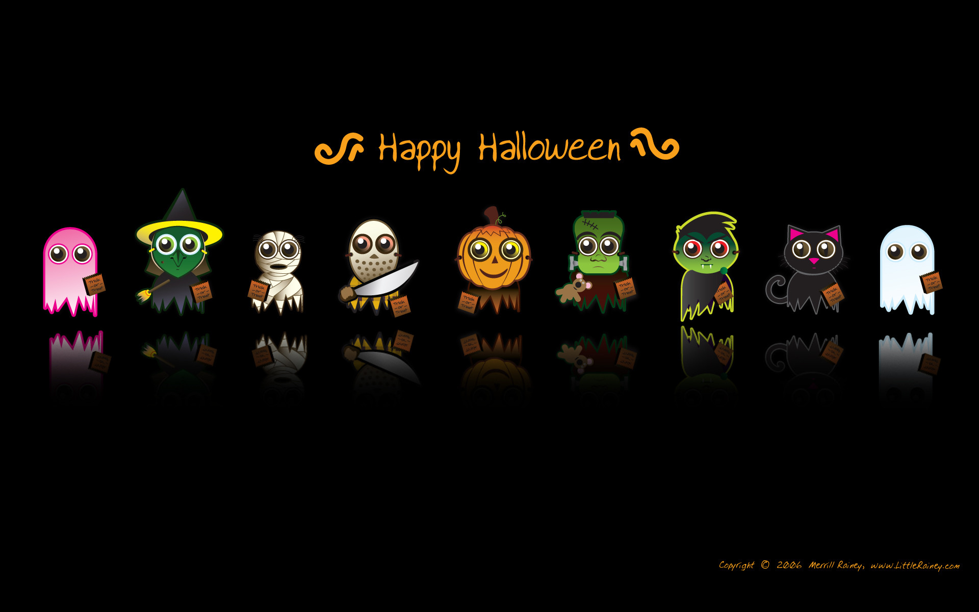 1920x1200 Wallpapers desktop themes holidays halloween funny animated ghost .