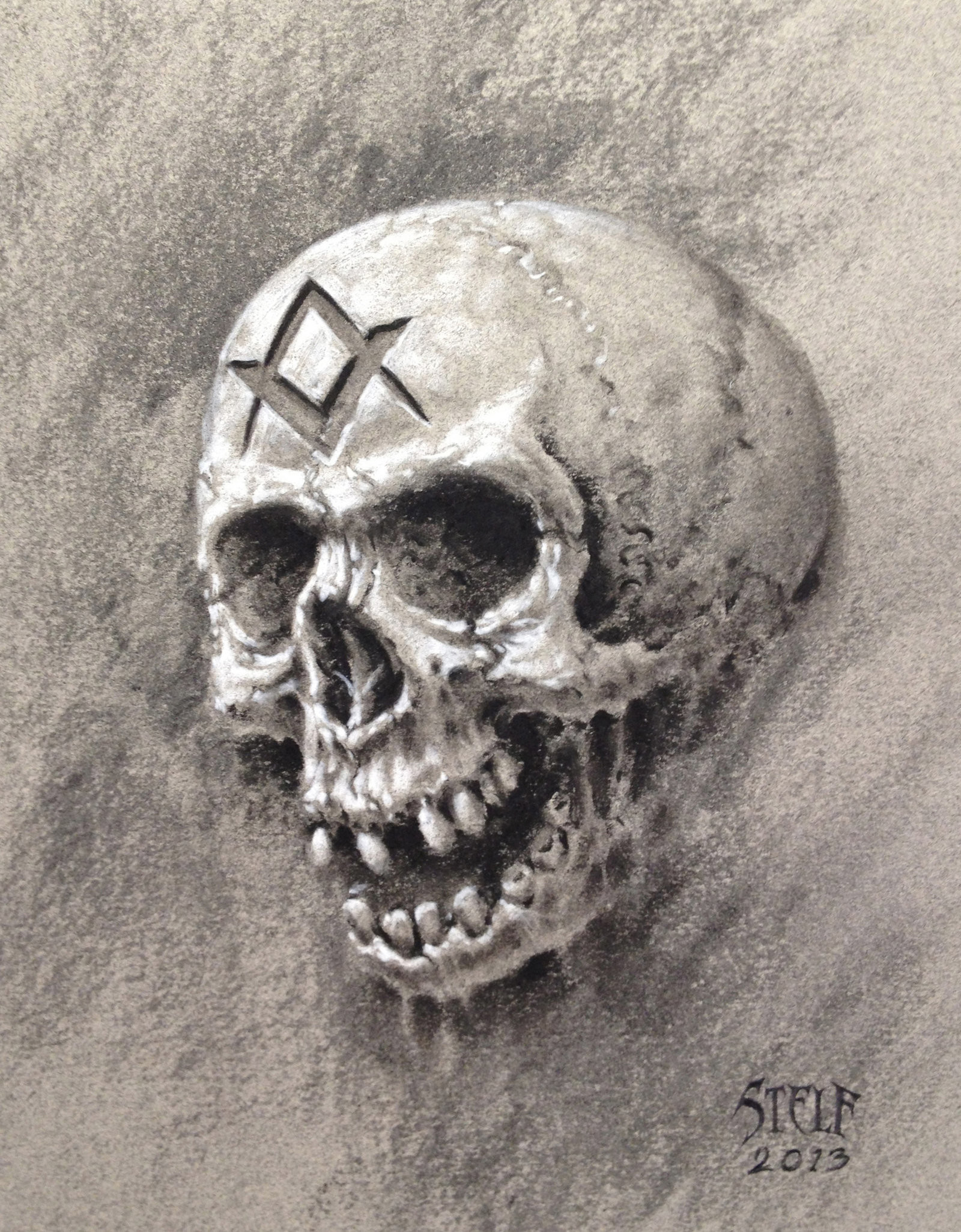 1600x2051 Masonic Skull study by Stelf-2014